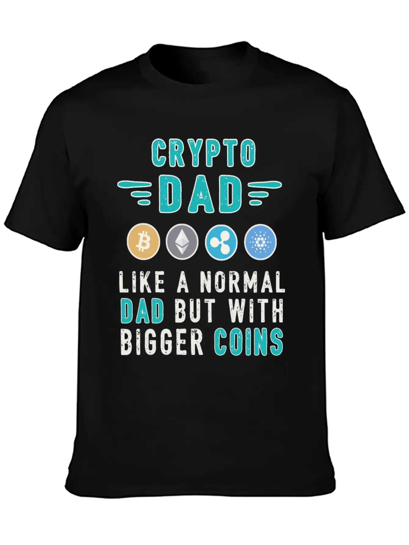 Bitcoin Crypto Father Dad Trader Crypto Unisex Short Sleeve Soft Cotton T-Shirt – Casual Everyday Wear
