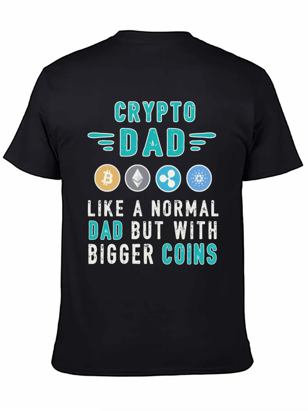 Bitcoin Crypto Father Dad Trader Crypto Unisex Short Sleeve Soft Cotton T-Shirt – Casual Everyday Wear