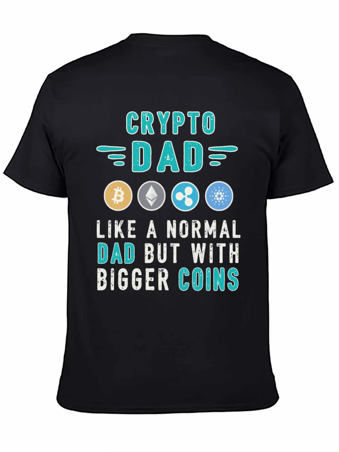 Bitcoin Crypto Father Dad Trader Crypto Unisex Short Sleeve Soft Cotton T-Shirt – Casual Everyday Wear