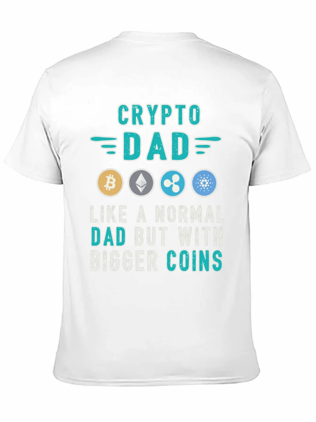 Bitcoin Crypto Father Dad Trader Crypto Unisex Short Sleeve Soft Cotton T-Shirt – Casual Everyday Wear