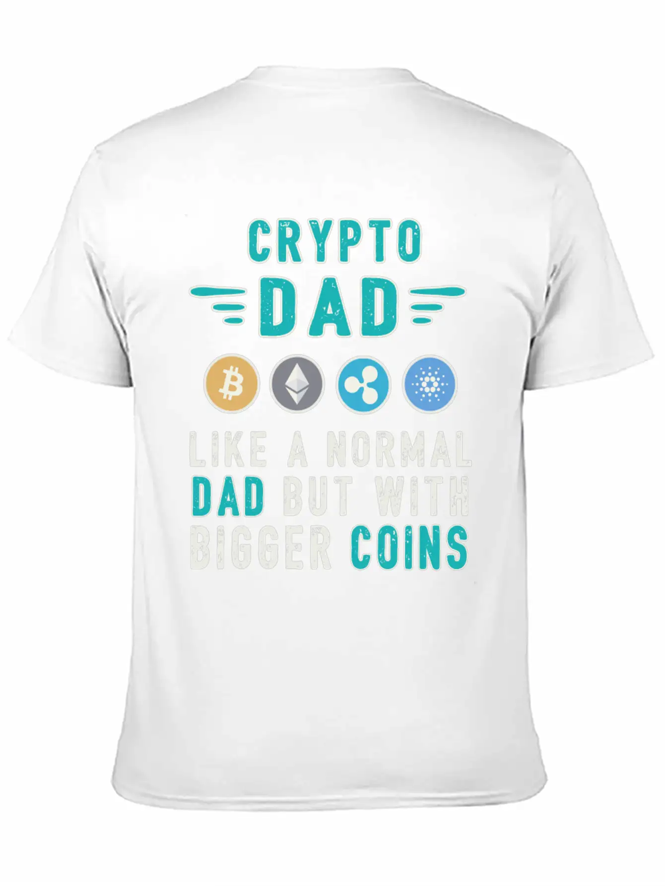 Bitcoin Crypto Father Dad Trader Crypto Unisex Short Sleeve Soft Cotton T-Shirt – Casual Everyday Wear