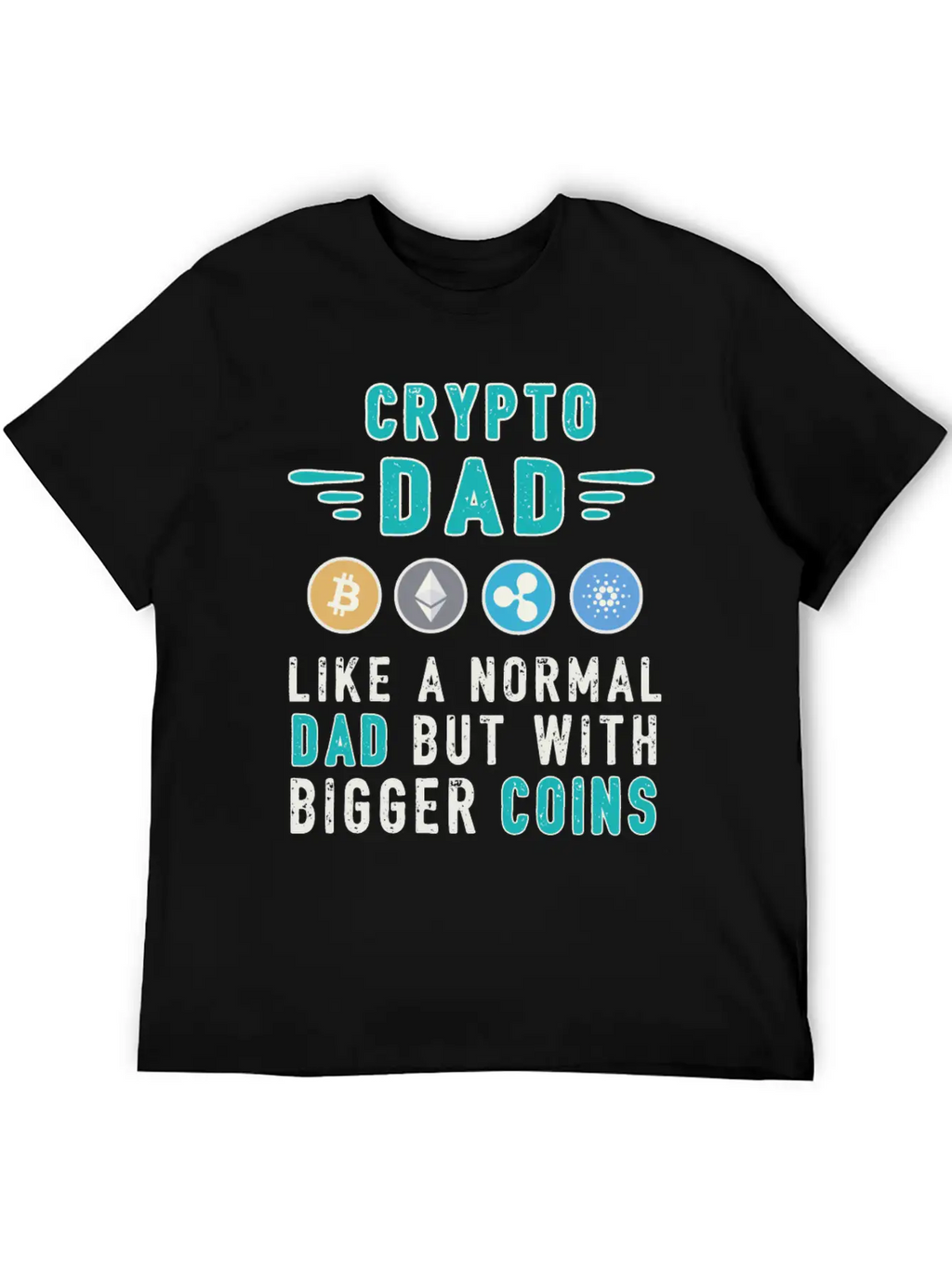 Bitcoin Crypto Father Dad Trader Crypto Unisex Short Sleeve Soft Cotton T-Shirt – Casual Everyday Wear