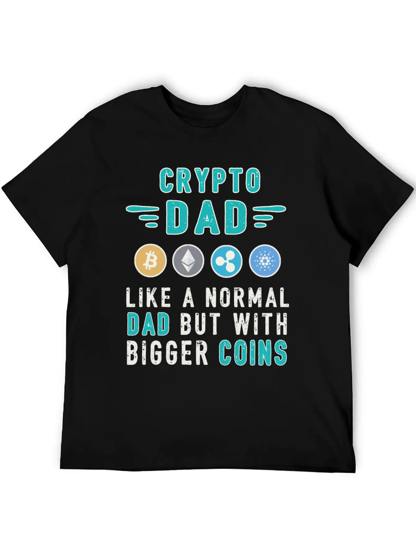 Bitcoin Crypto Father Dad Trader Crypto Unisex Short Sleeve Soft Cotton T-Shirt – Casual Everyday Wear