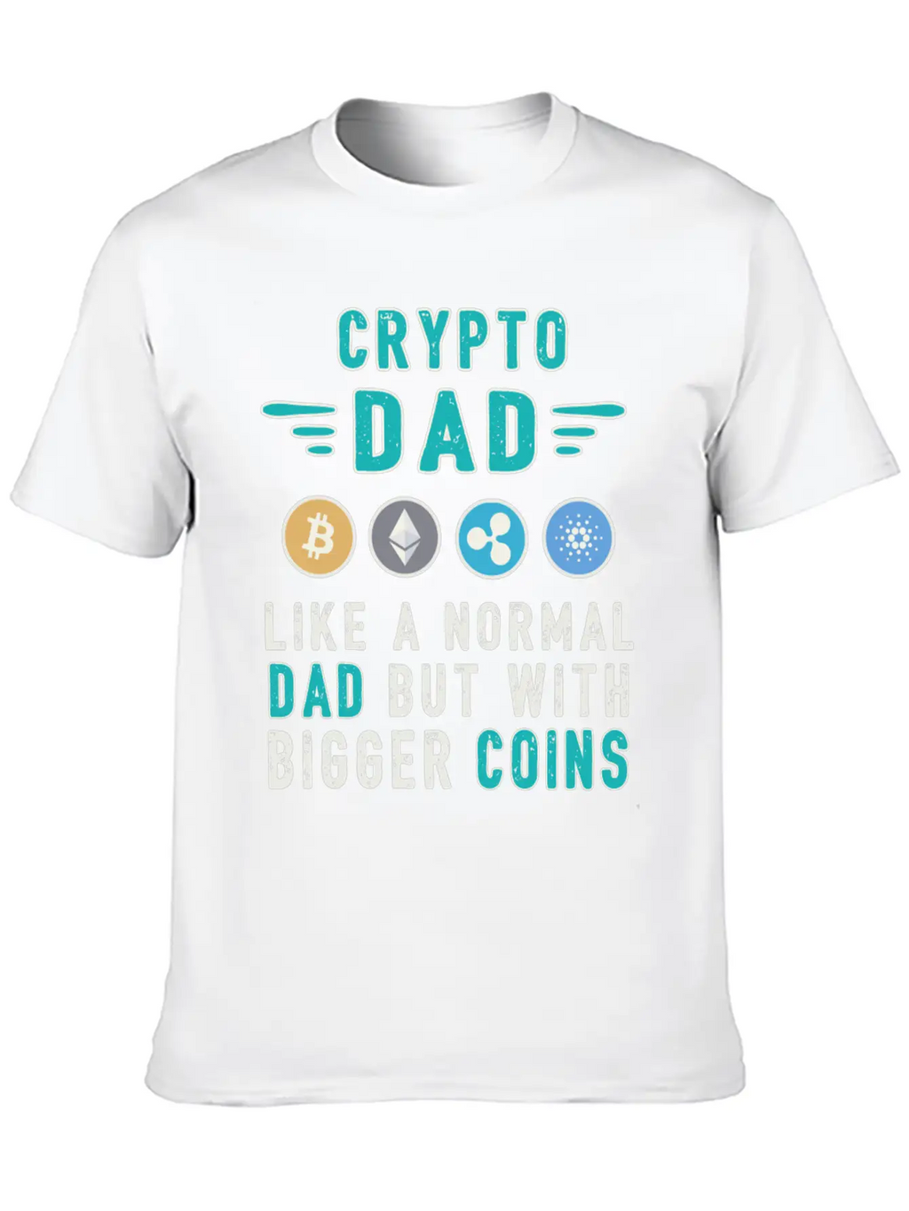 Bitcoin Crypto Father Dad Trader Crypto Unisex Short Sleeve Soft Cotton T-Shirt – Casual Everyday Wear