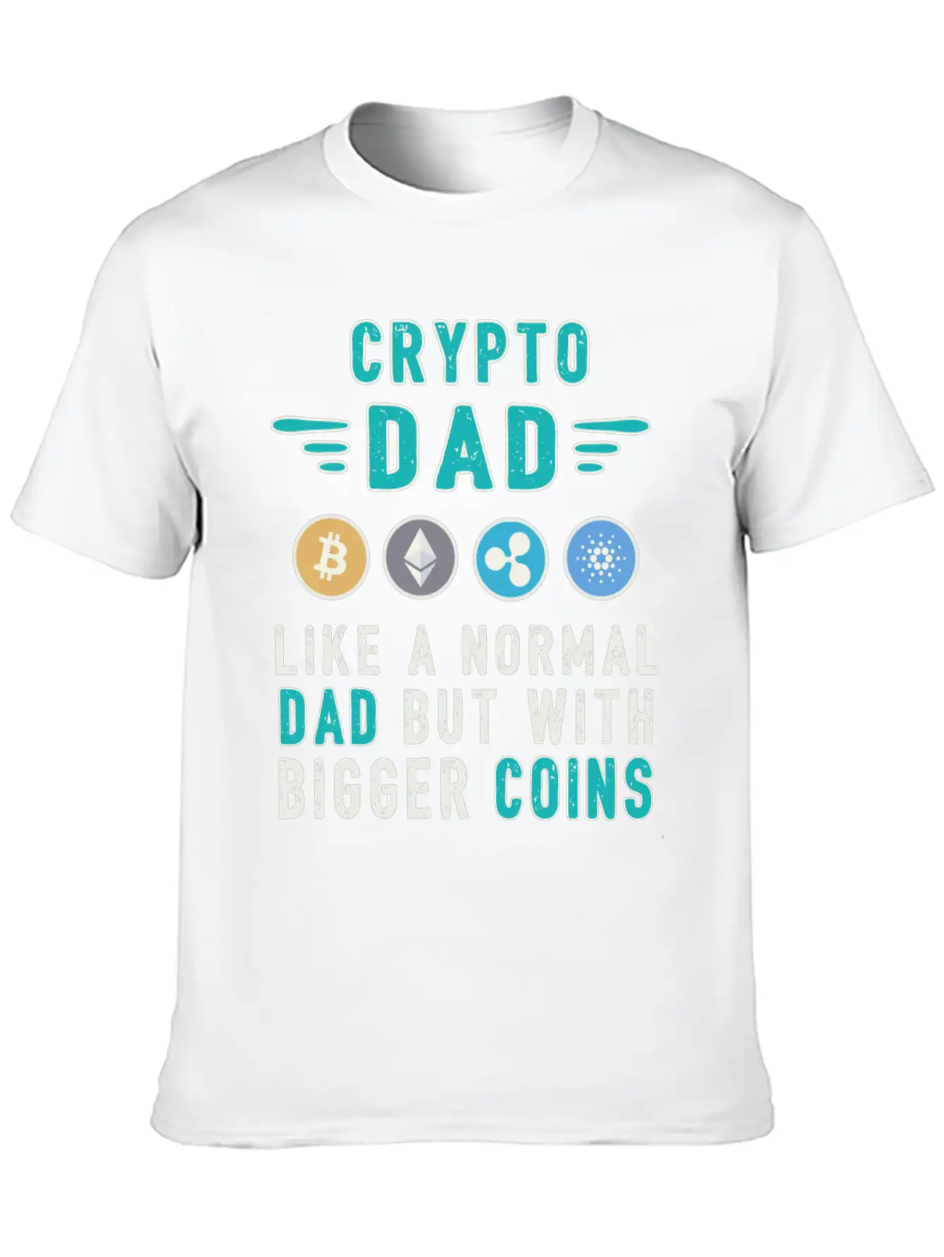 Bitcoin Crypto Father Dad Trader Crypto Unisex Short Sleeve Soft Cotton T-Shirt – Casual Everyday Wear