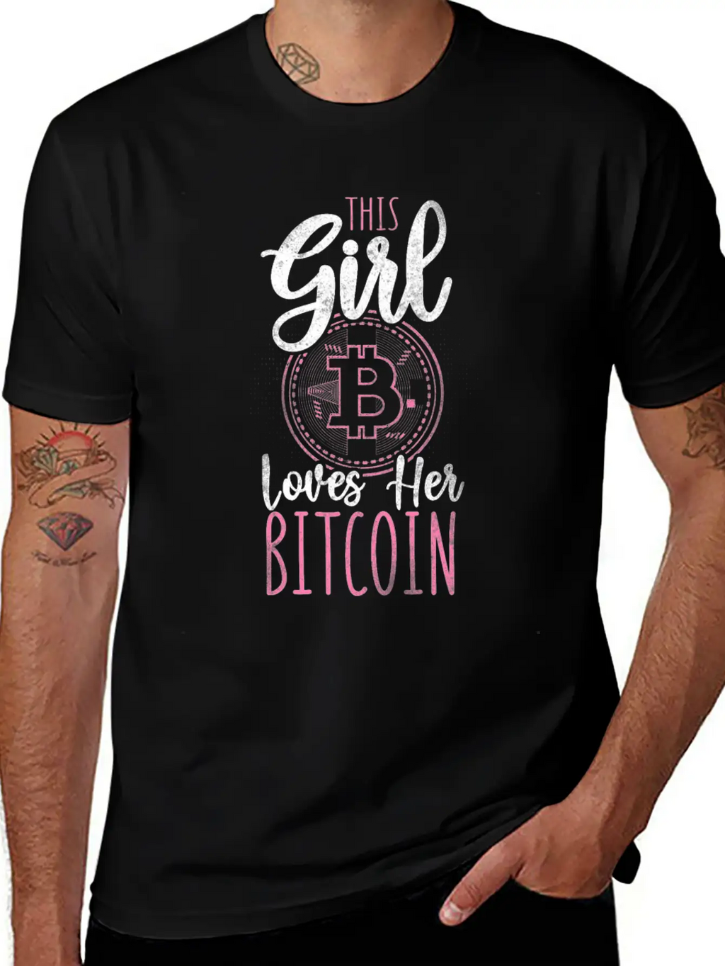 Bitcoin Crypto Girl Stylish Everyday T-Shirt – Unisex Basic Cotton Tee