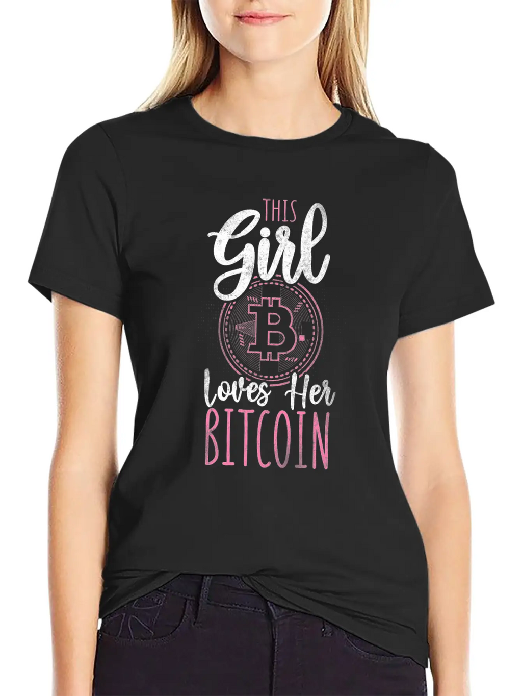 Bitcoin Crypto Girl Stylish Everyday T-Shirt – Unisex Basic Cotton Tee