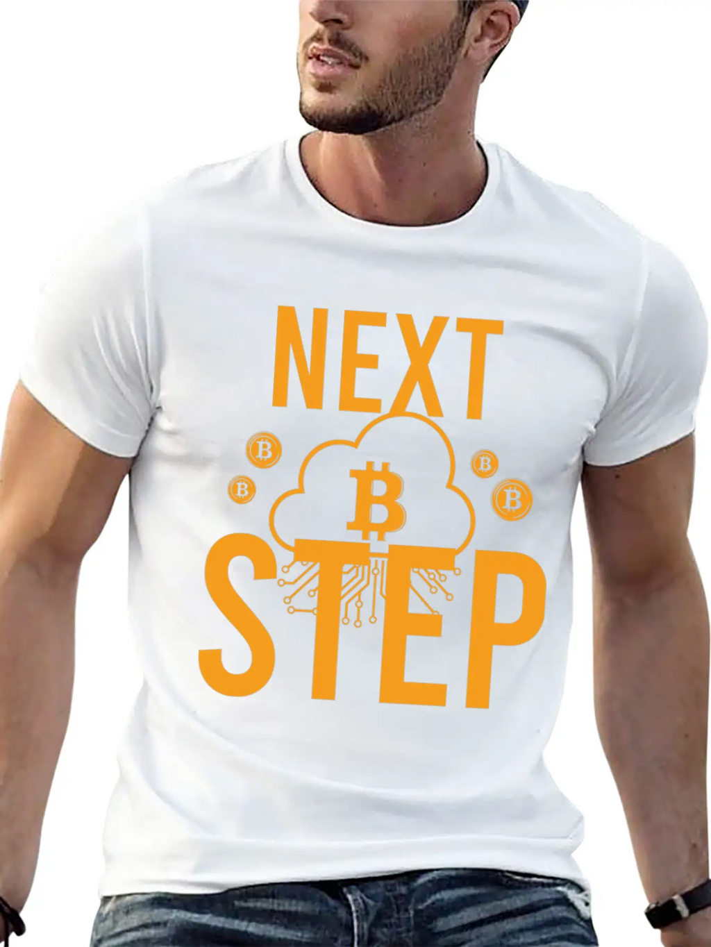 Bitcoin Crypto Next Step Unisex Short Sleeve Soft Cotton T-Shirt – Casual Everyday Wear