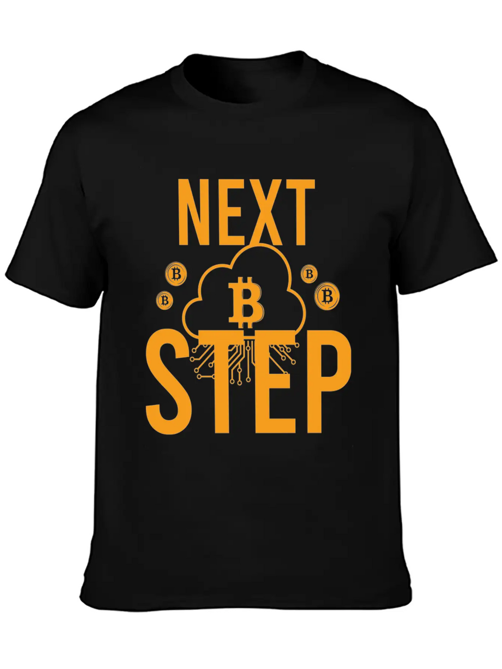 Bitcoin Crypto Next Step Unisex Short Sleeve Soft Cotton T-Shirt – Casual Everyday Wear