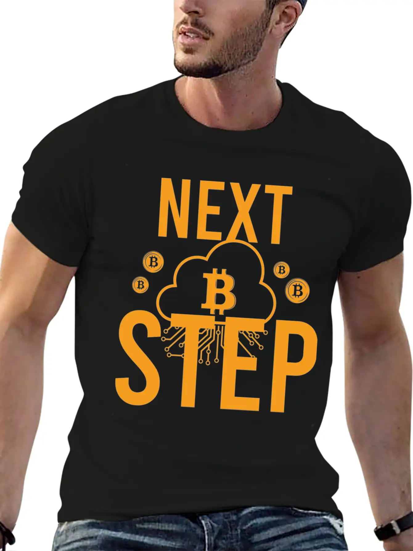 Bitcoin Crypto Next Step Unisex Short Sleeve Soft Cotton T-Shirt – Casual Everyday Wear