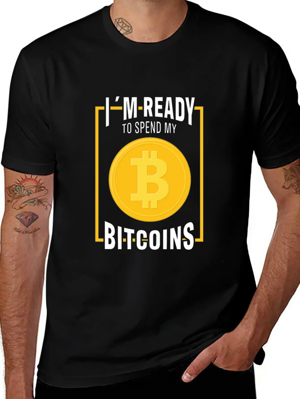 Bitcoin Cryptocurrency I Am Ready Blockchain Stylish Everyday T-Shirt – Unisex Basic Cotton Tee