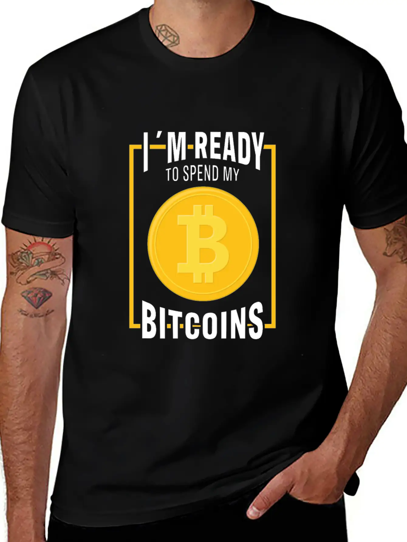 Bitcoin Cryptocurrency I Am Ready Blockchain Stylish Everyday T-Shirt – Unisex Basic Cotton Tee