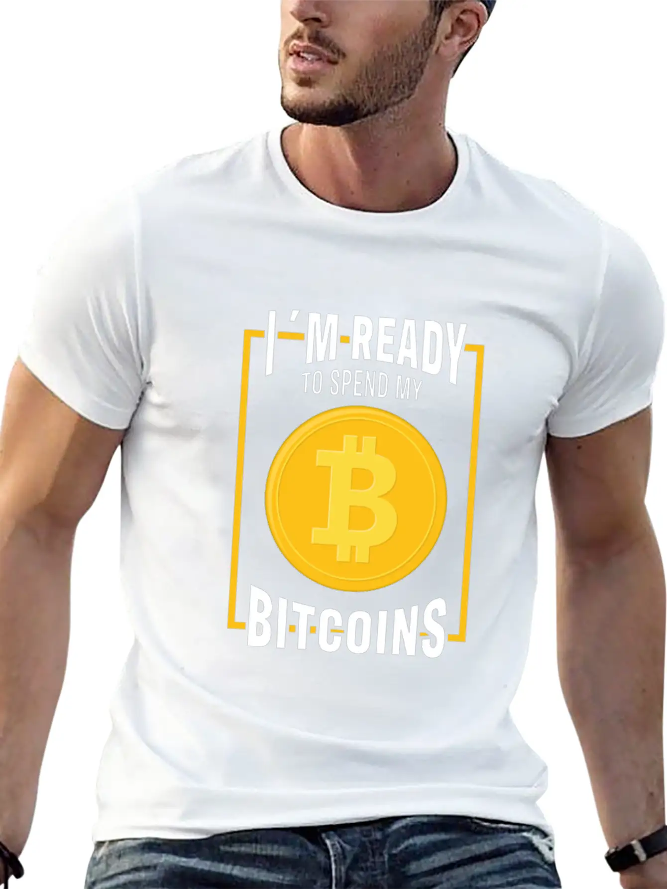 Bitcoin Cryptocurrency I Am Ready Blockchain Stylish Everyday T-Shirt – Unisex Basic Cotton Tee