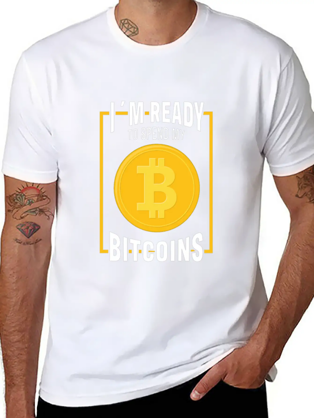 Bitcoin Cryptocurrency I Am Ready Blockchain Stylish Everyday T-Shirt – Unisex Basic Cotton Tee