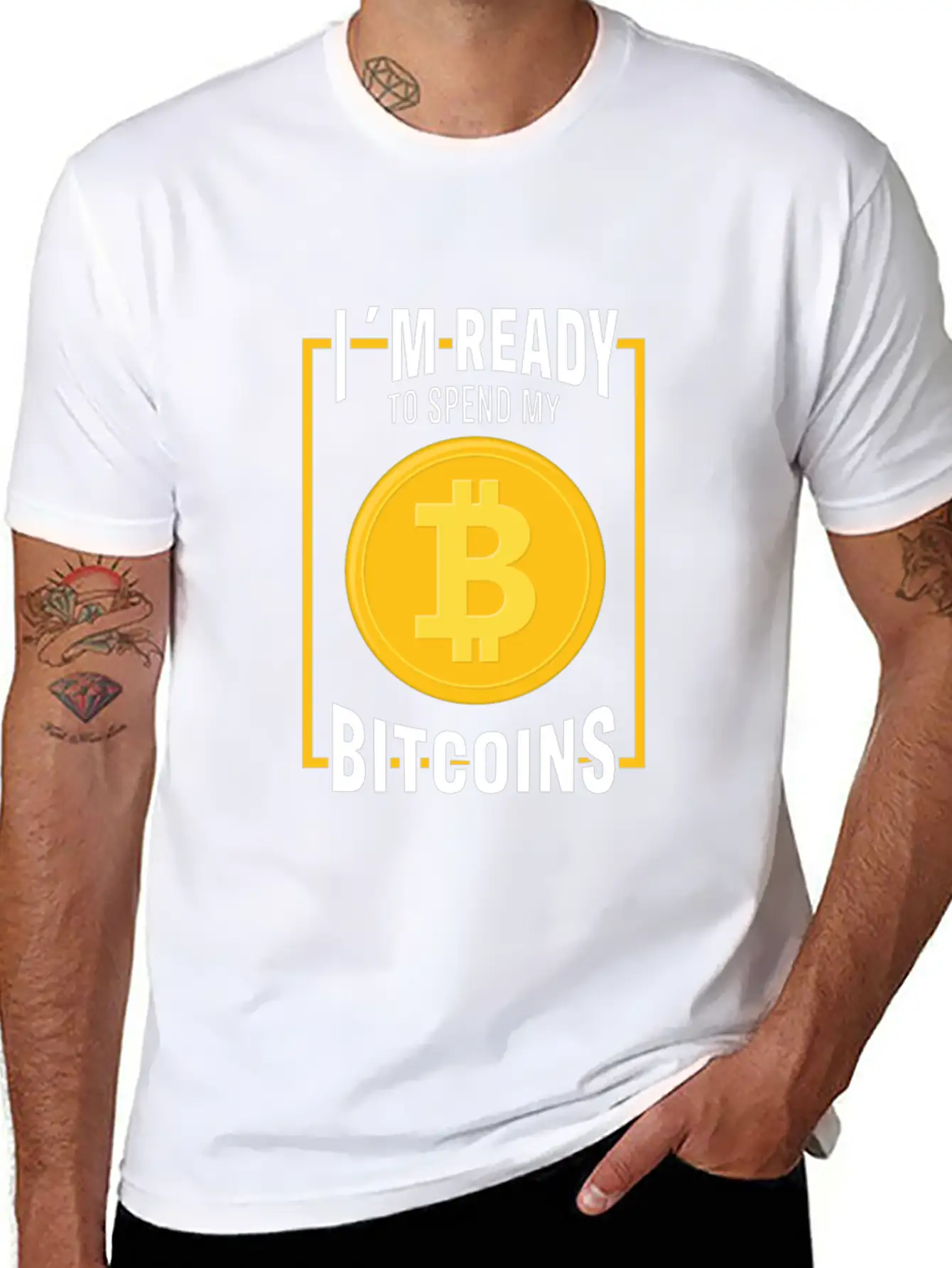 Bitcoin Cryptocurrency I Am Ready Blockchain Stylish Everyday T-Shirt – Unisex Basic Cotton Tee