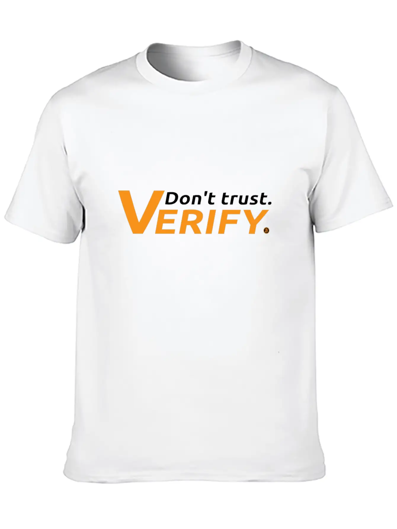Bitcoin Don't Trust Verify Fiatmoney Coin Currency Casual Graphic T-Shirt – Simple And Comfortable Daily Wear