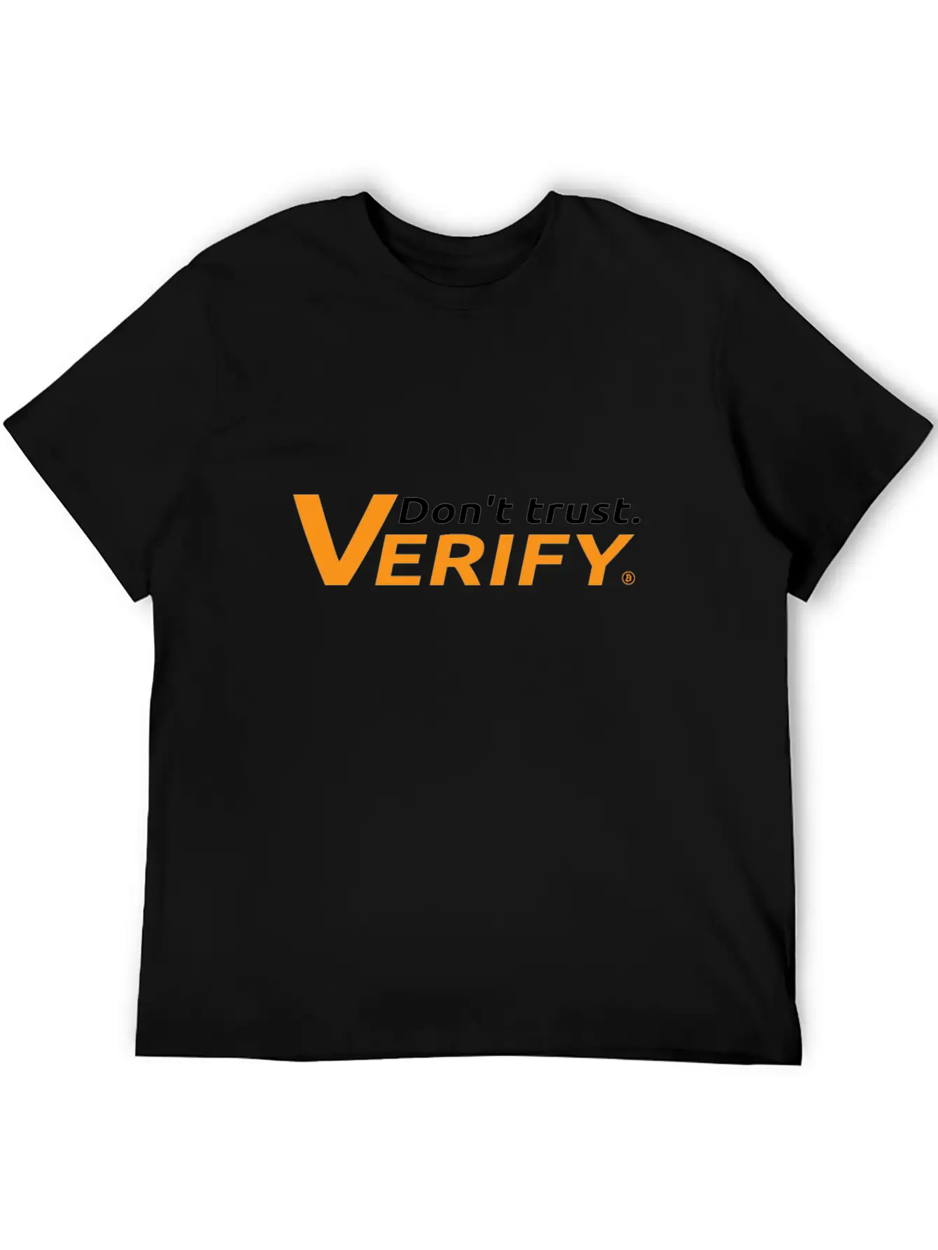 Bitcoin Don't Trust Verify Fiatmoney Coin Currency Casual Graphic T-Shirt – Simple And Comfortable Daily Wear