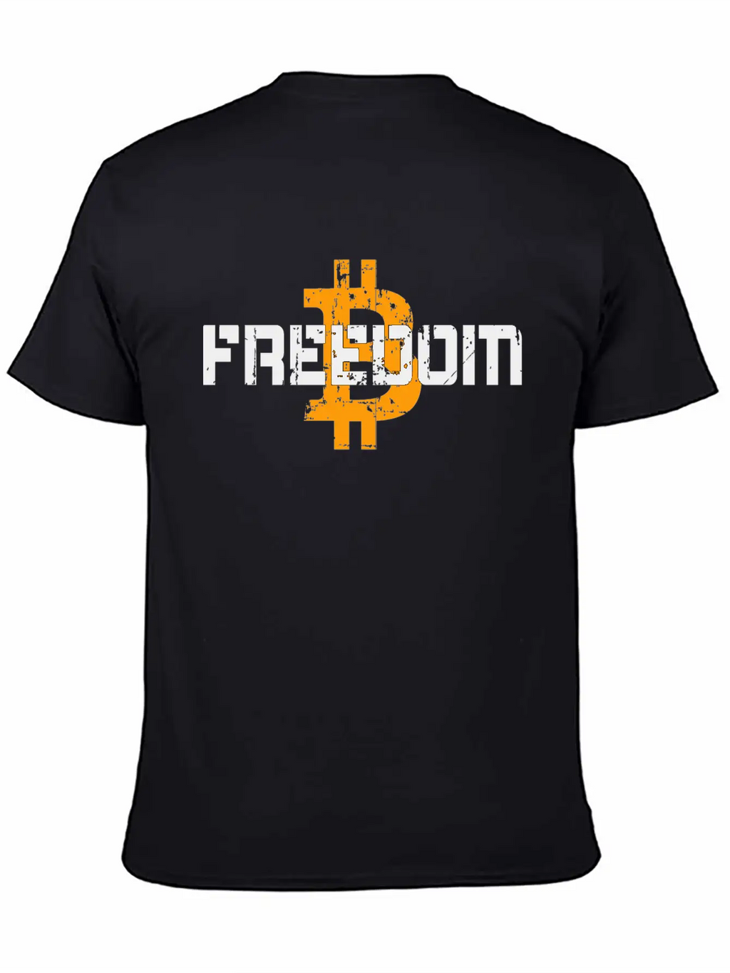 Bitcoin Freedom Motto Unisex Short Sleeve Soft Cotton T-Shirt – Casual Everyday Wear