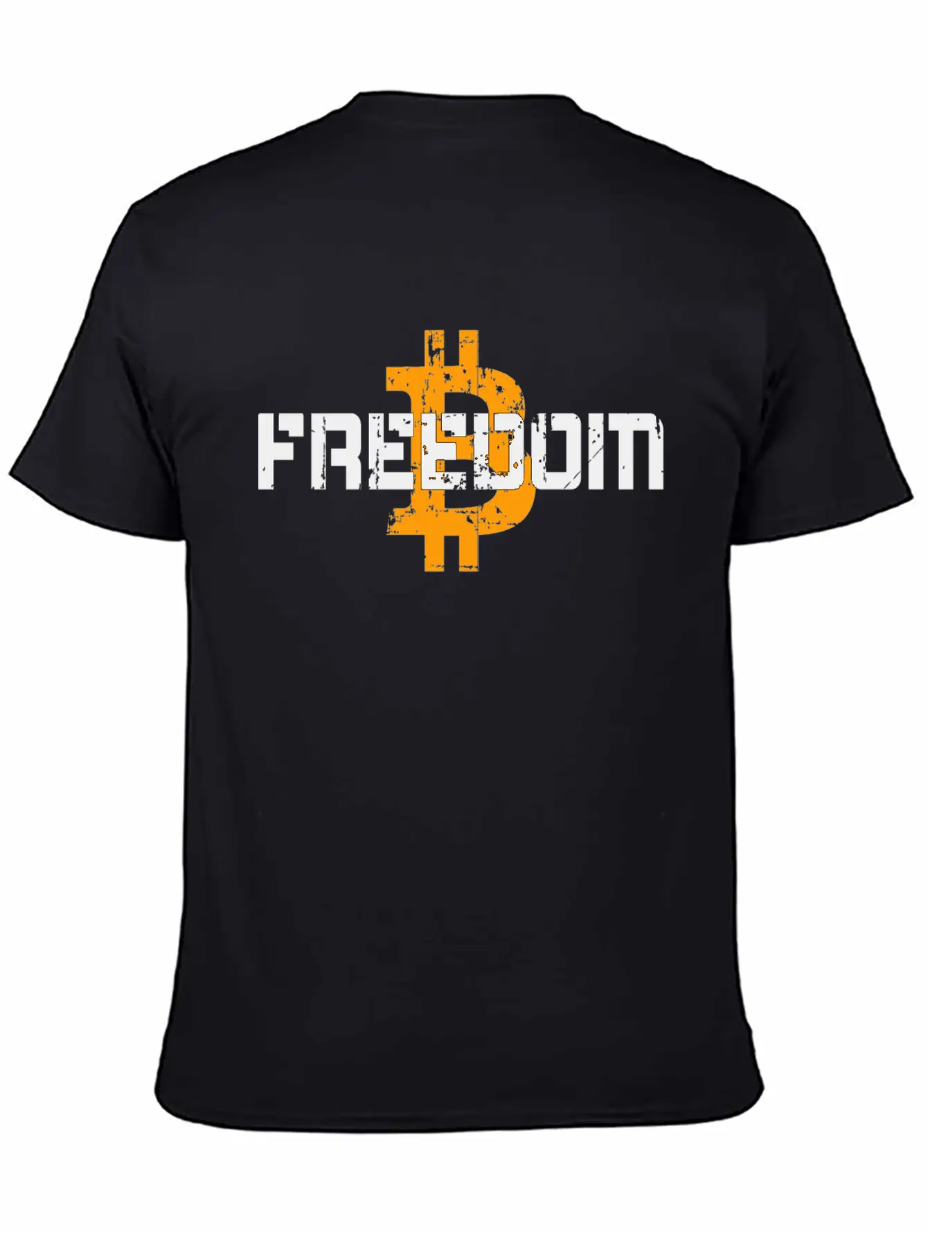 Bitcoin Freedom Motto Unisex Short Sleeve Soft Cotton T-Shirt – Casual Everyday Wear