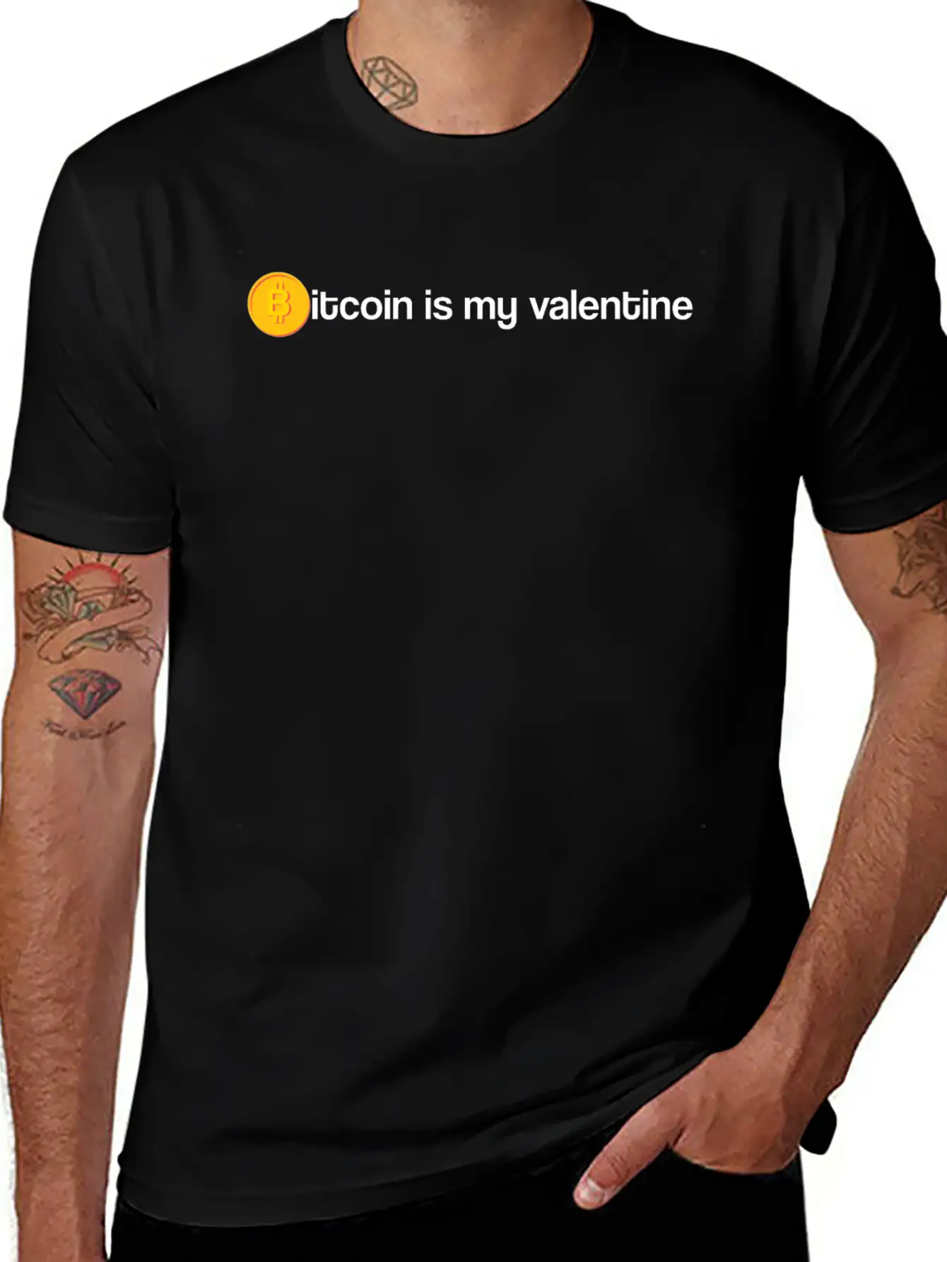 Bitcoin Is My Valentine Unisex Casual T-Shirt – Clean Design For Daily Comfort