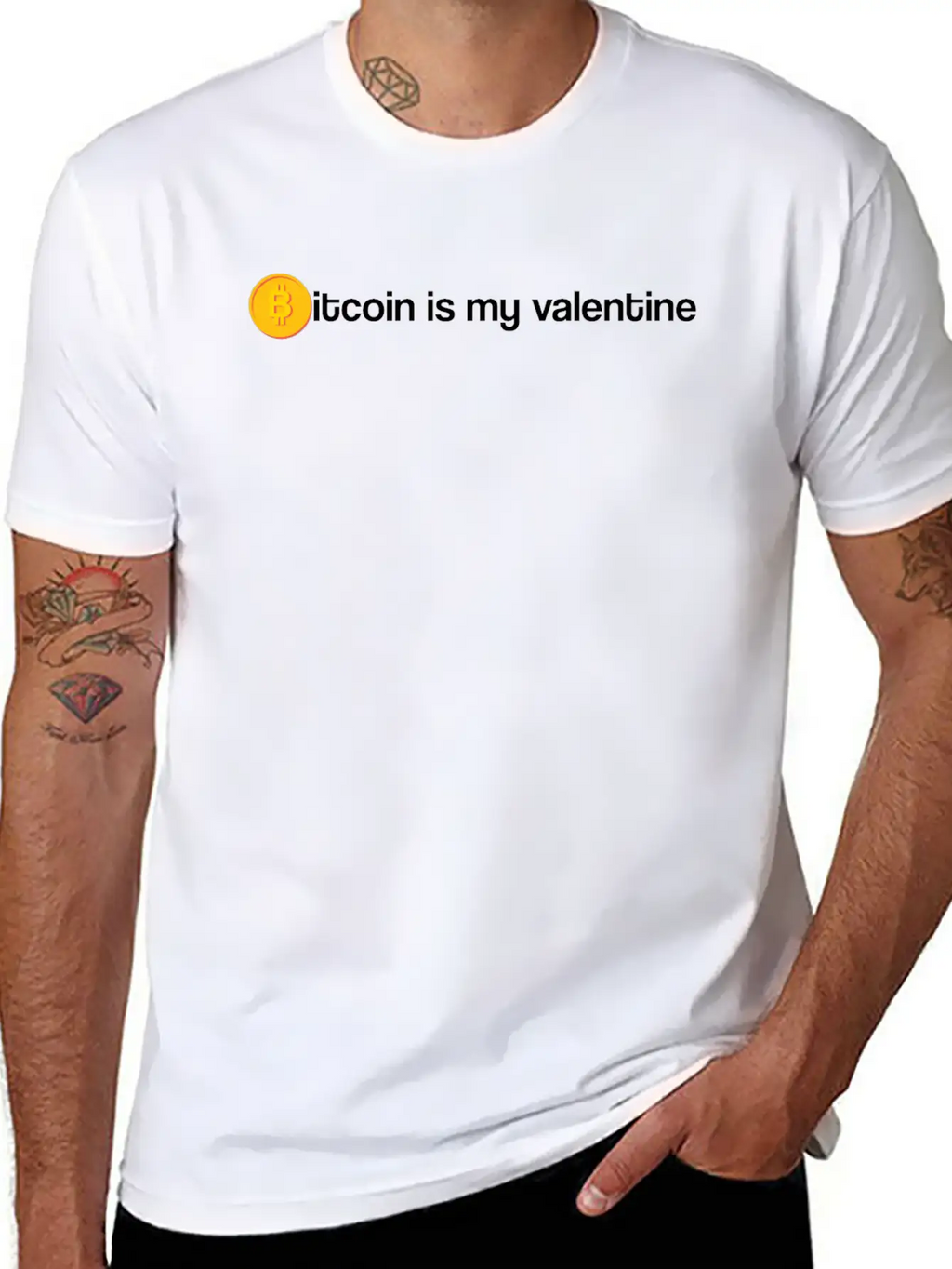 Bitcoin Is My Valentine Unisex Casual T-Shirt – Clean Design For Daily Comfort