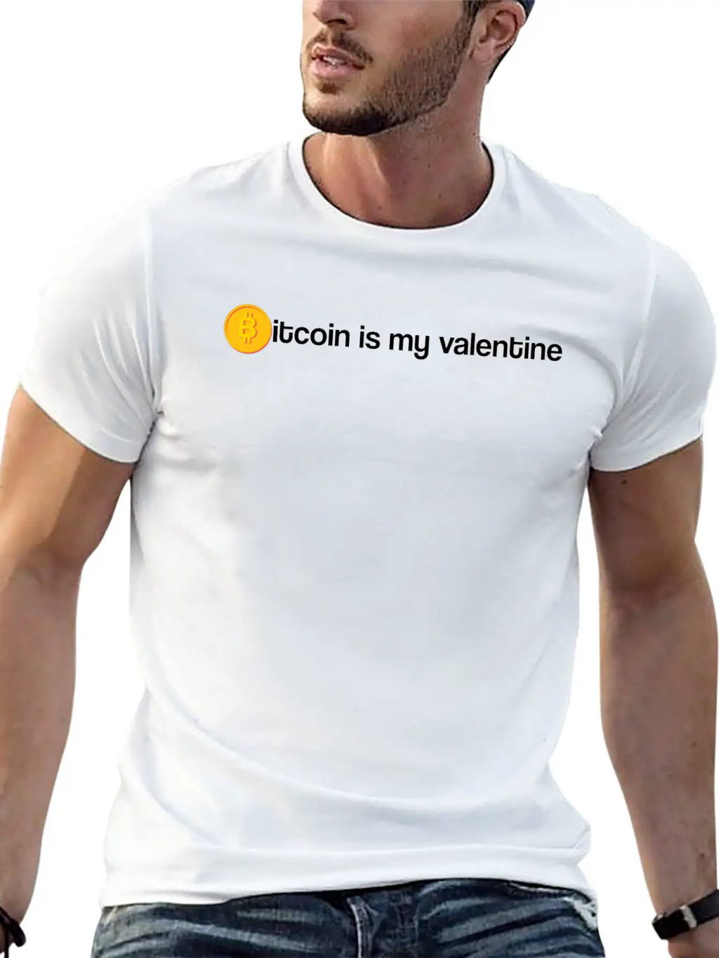 Bitcoin Is My Valentine Unisex Casual T-Shirt – Clean Design For Daily Comfort