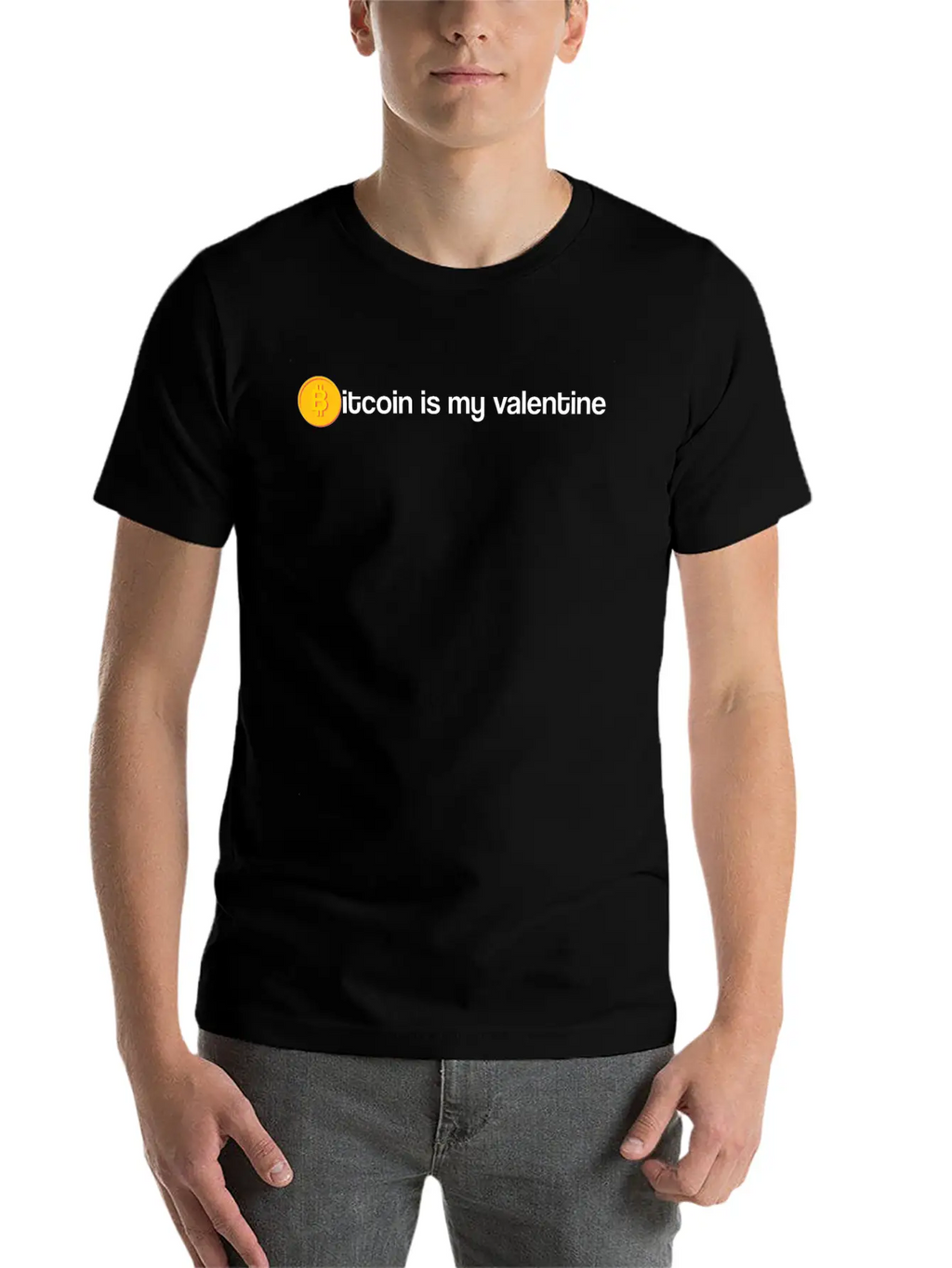 Bitcoin Is My Valentine Unisex Casual T-Shirt – Clean Design For Daily Comfort