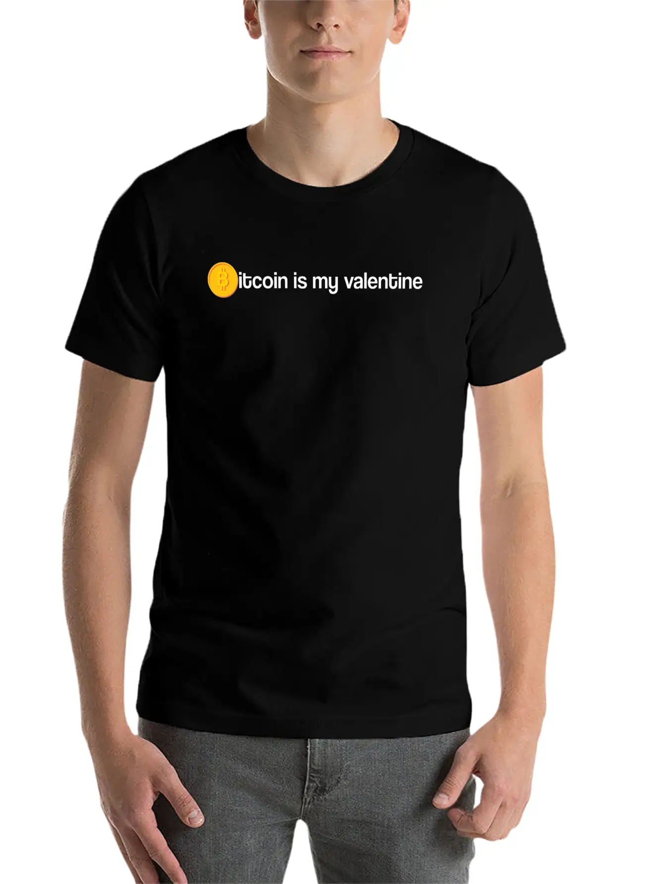 Bitcoin Is My Valentine Unisex Casual T-Shirt – Clean Design For Daily Comfort