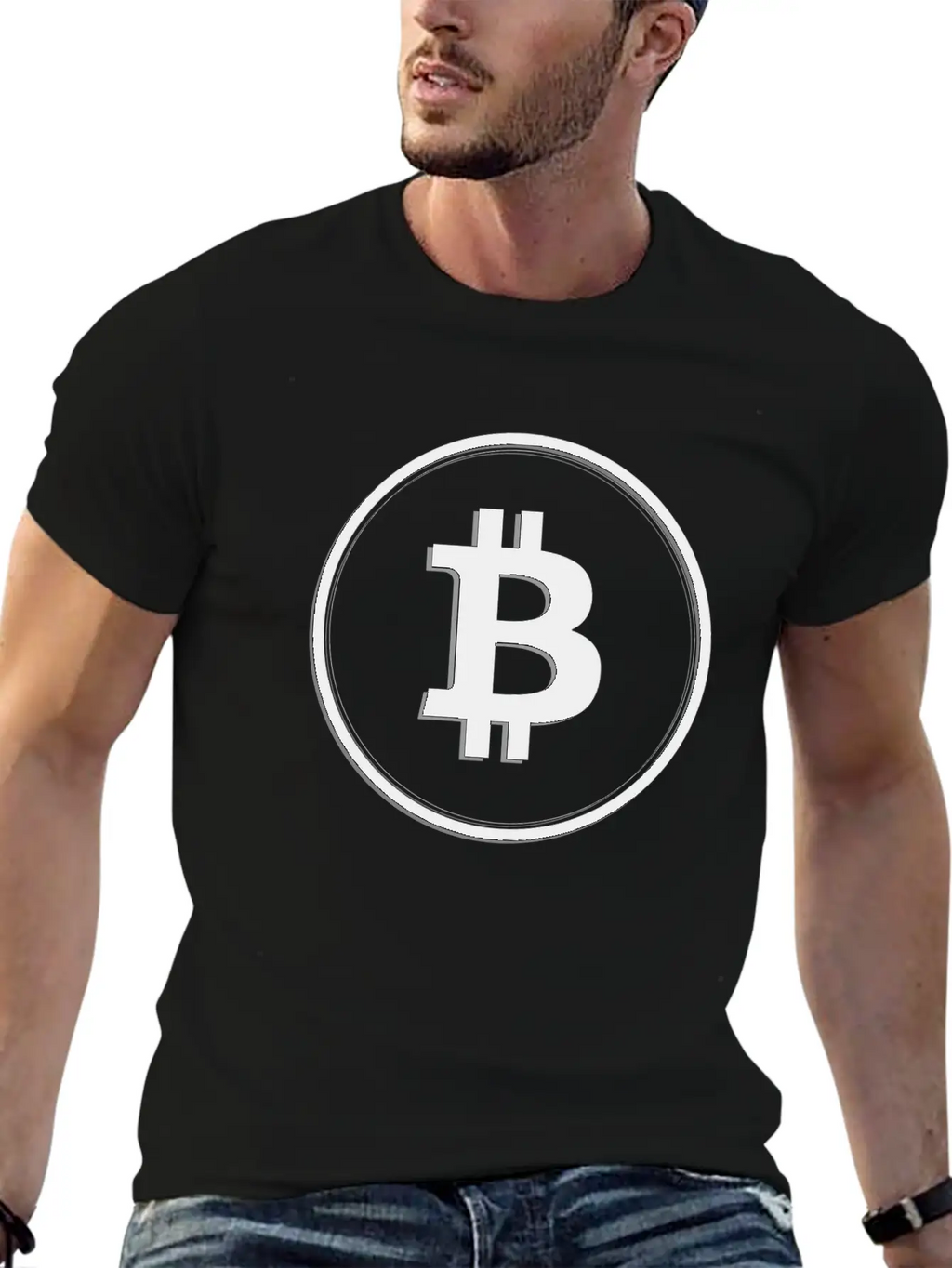 Bitcoin Logo Symbol Cryptocurrency Crypto Coin Unisex Short Sleeve Soft Cotton T-Shirt – Casual Everyday Wear