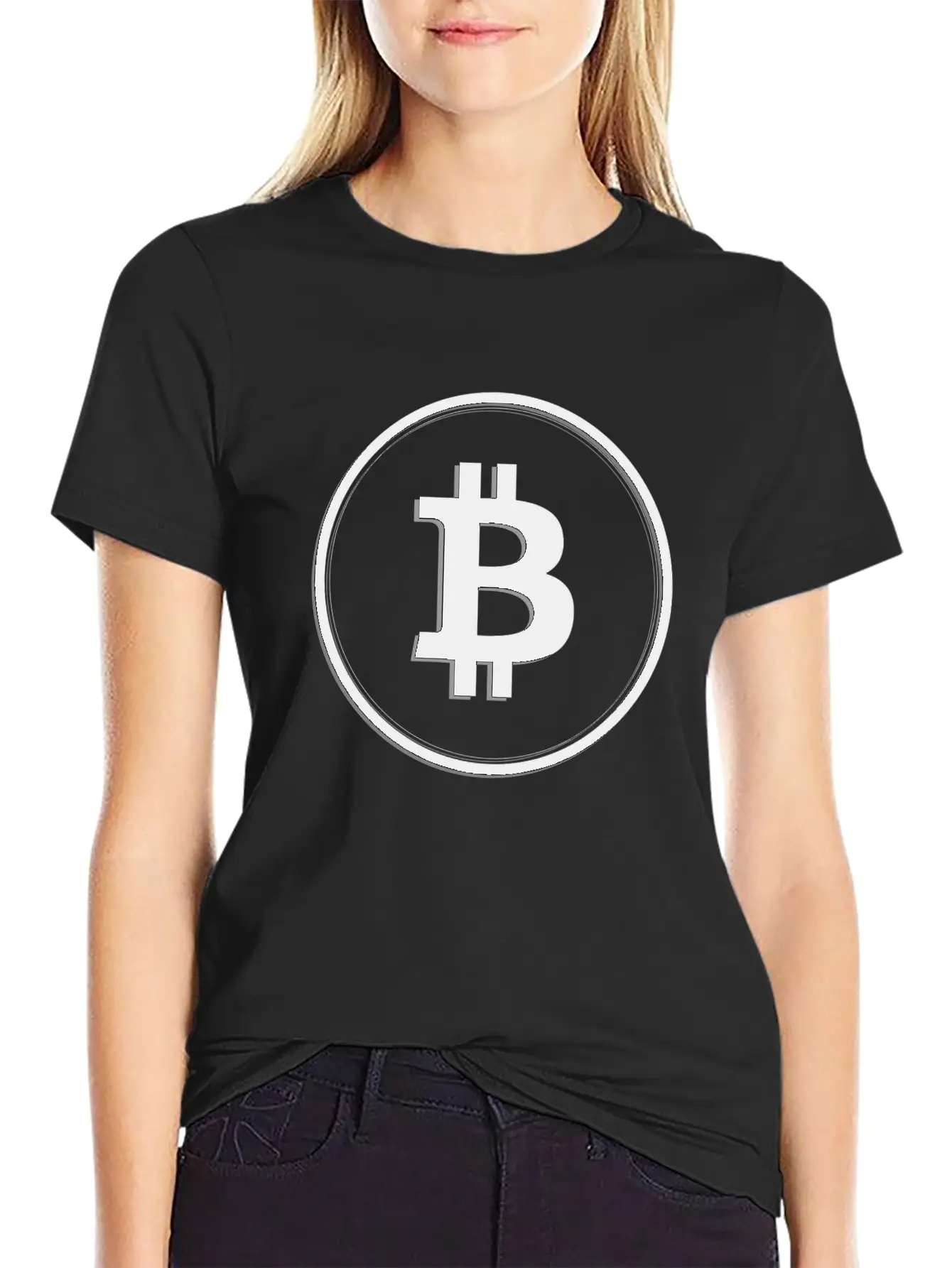 Bitcoin Logo Symbol Cryptocurrency Crypto Coin Unisex Short Sleeve Soft Cotton T-Shirt – Casual Everyday Wear