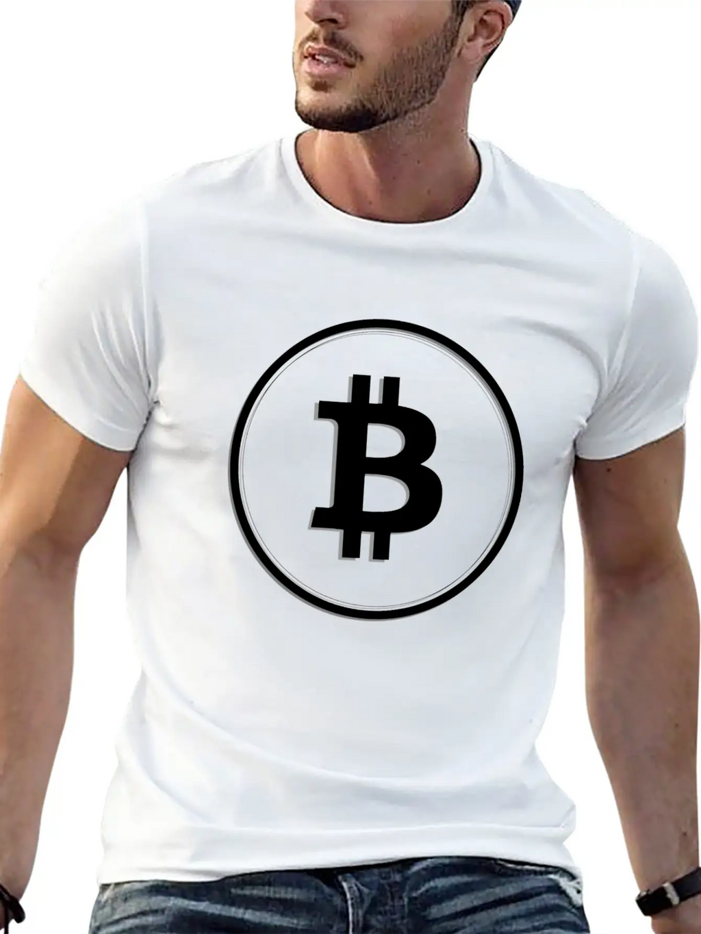 Bitcoin Logo Symbol Cryptocurrency Crypto Coin Unisex Short Sleeve Soft Cotton T-Shirt – Casual Everyday Wear