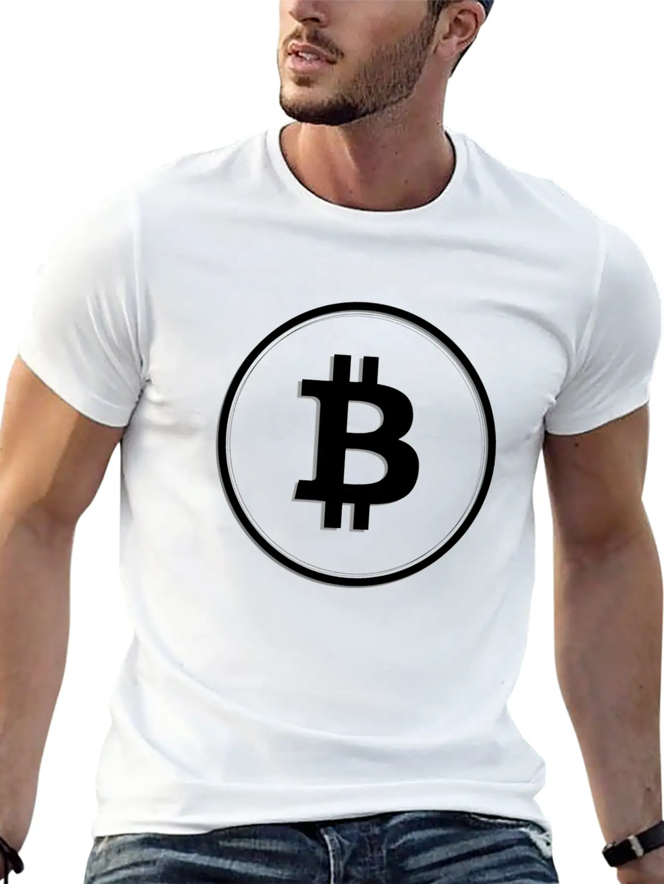 Bitcoin Logo Symbol Cryptocurrency Crypto Coin Unisex Short Sleeve Soft Cotton T-Shirt – Casual Everyday Wear