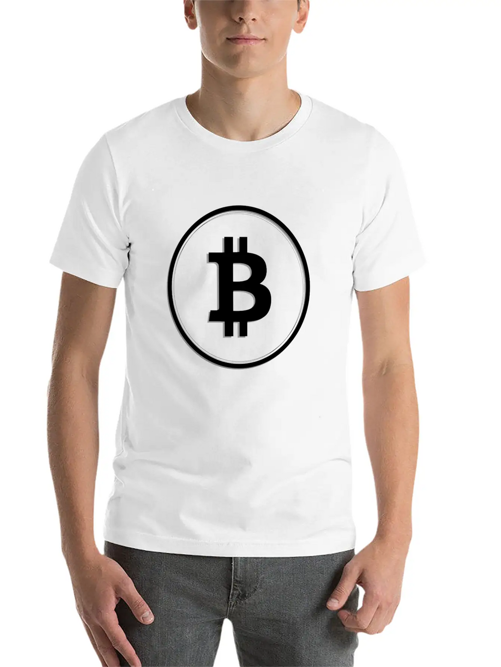 Bitcoin Logo Symbol Cryptocurrency Crypto Coin Unisex Short Sleeve Soft Cotton T-Shirt – Casual Everyday Wear