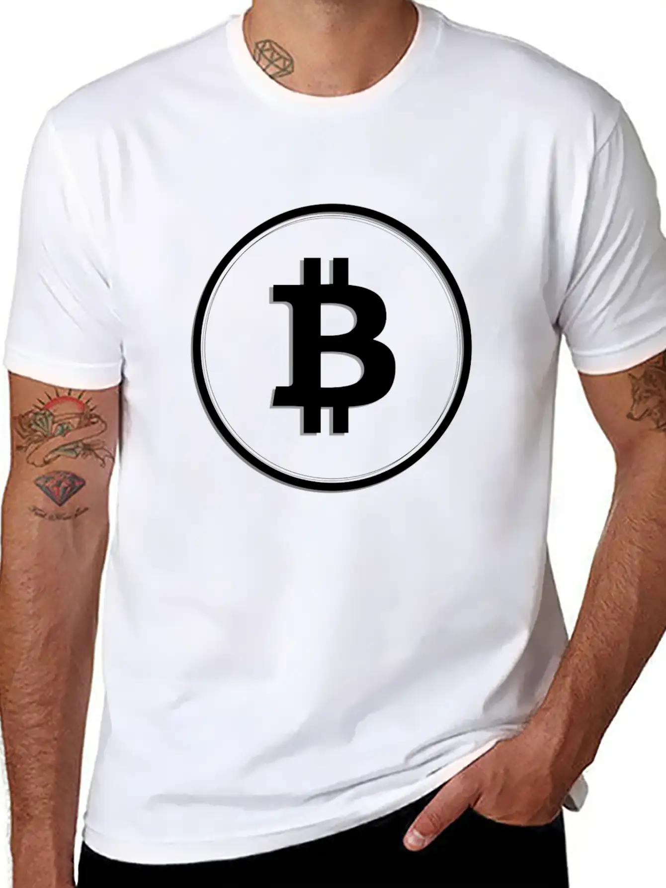 Bitcoin Logo Symbol Cryptocurrency Crypto Coin Unisex Short Sleeve Soft Cotton T-Shirt – Casual Everyday Wear