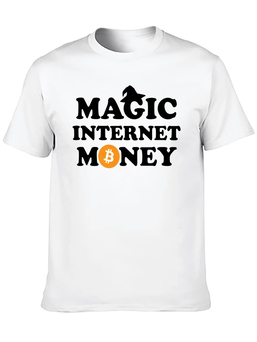 Bitcoin Magic Internet Money Cryptocurrency Unisex Short Sleeve Soft Cotton T-Shirt – Casual Everyday Wear