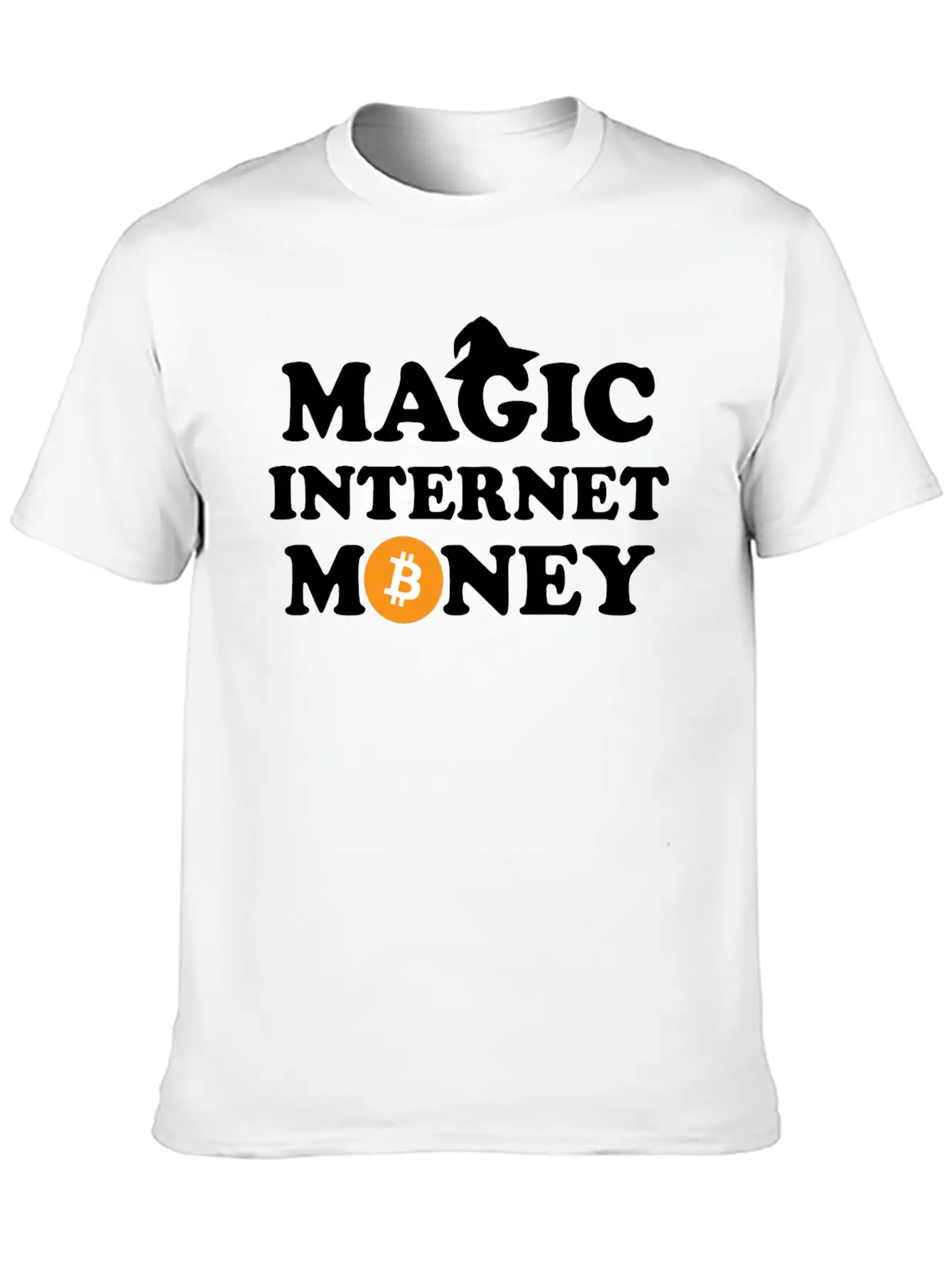 Bitcoin Magic Internet Money Cryptocurrency Unisex Short Sleeve Soft Cotton T-Shirt – Casual Everyday Wear