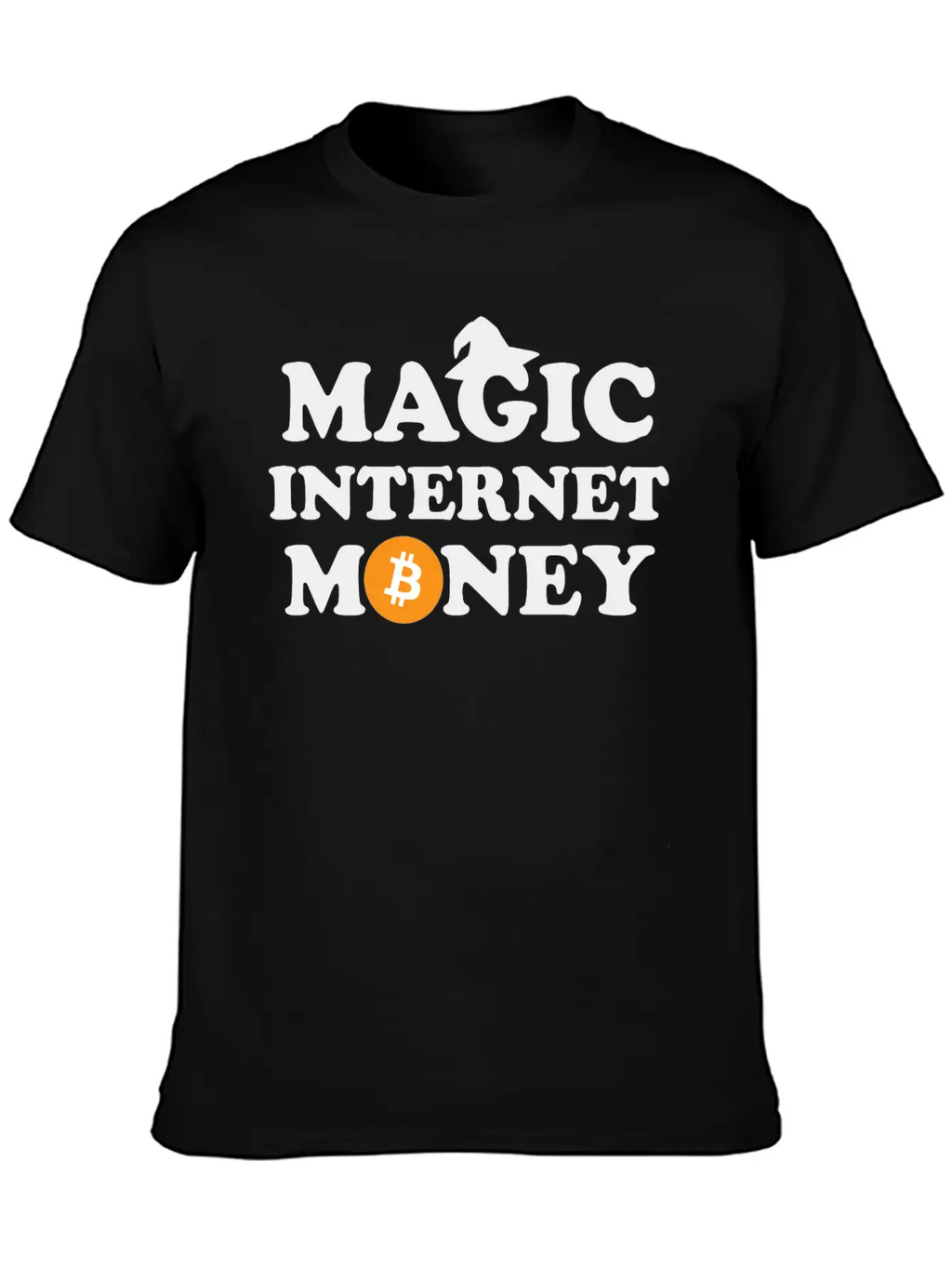 Bitcoin Magic Internet Money Cryptocurrency Unisex Short Sleeve Soft Cotton T-Shirt – Casual Everyday Wear