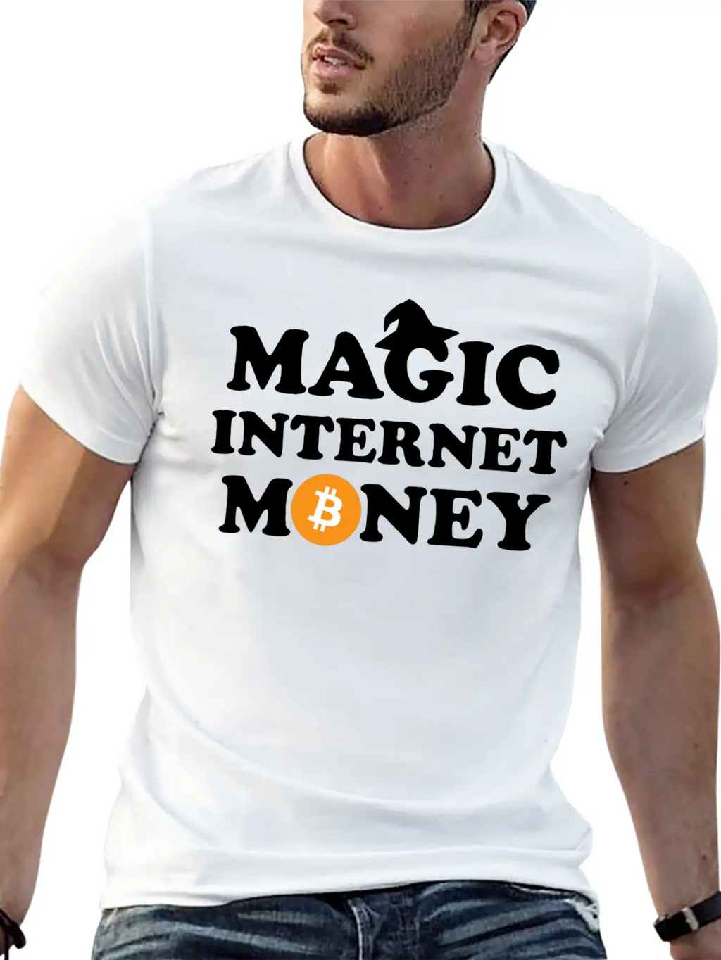 Bitcoin Magic Internet Money Cryptocurrency Unisex Short Sleeve Soft Cotton T-Shirt – Casual Everyday Wear