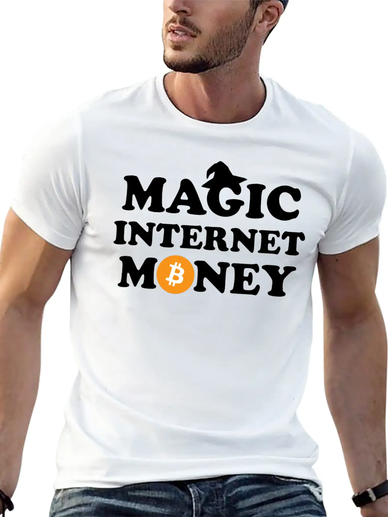 Bitcoin Magic Internet Money Cryptocurrency Unisex Short Sleeve Soft Cotton T-Shirt – Casual Everyday Wear