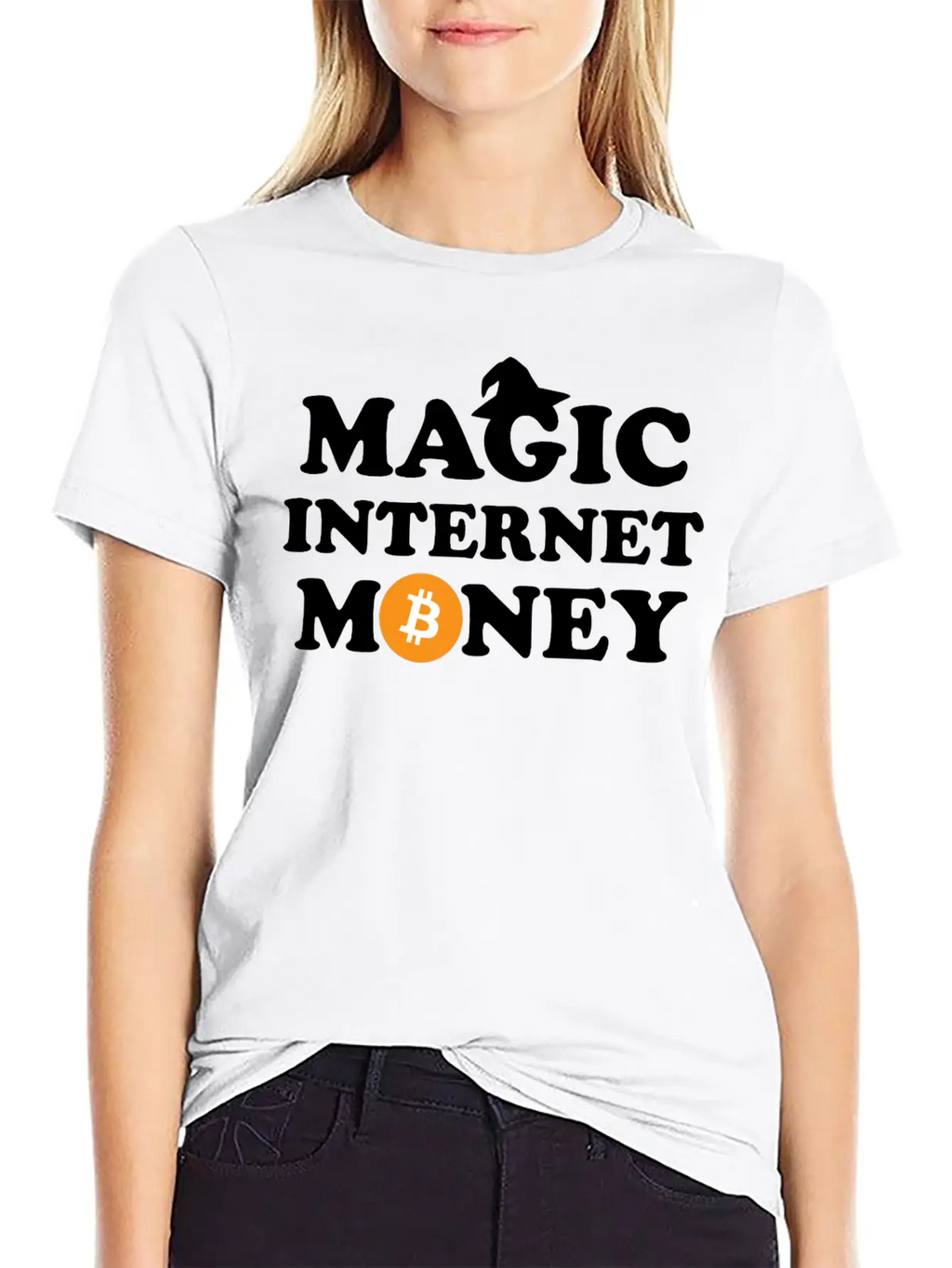 Bitcoin Magic Internet Money Cryptocurrency Unisex Short Sleeve Soft Cotton T-Shirt – Casual Everyday Wear