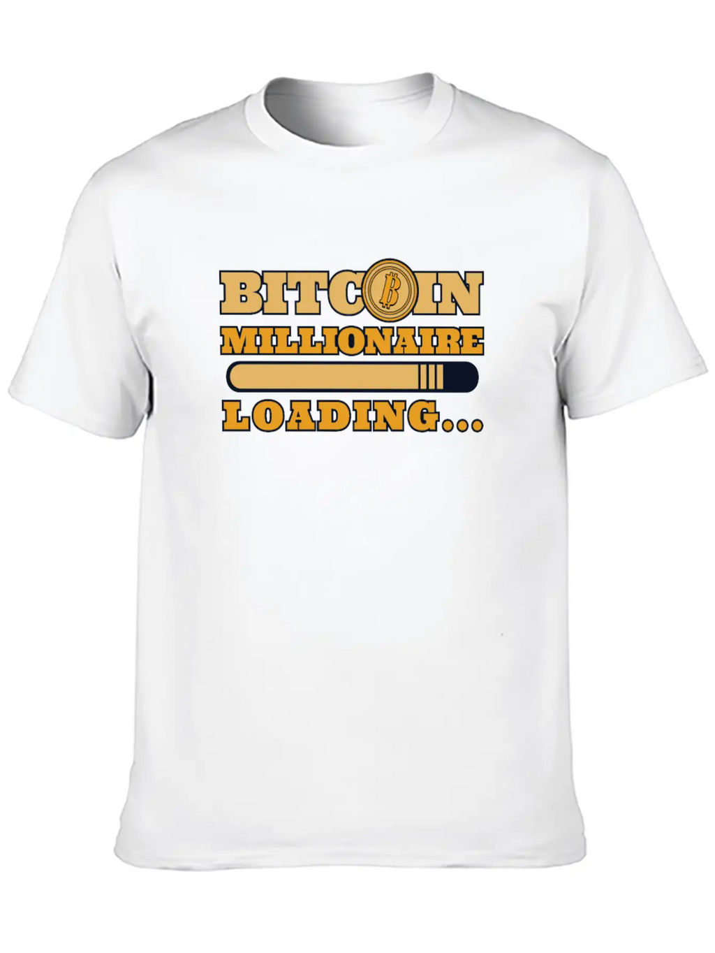 Bitcoin Millionaire Loading Crypto Cryptocurrency Unisex Casual T-Shirt – Clean Design For Daily Comfort