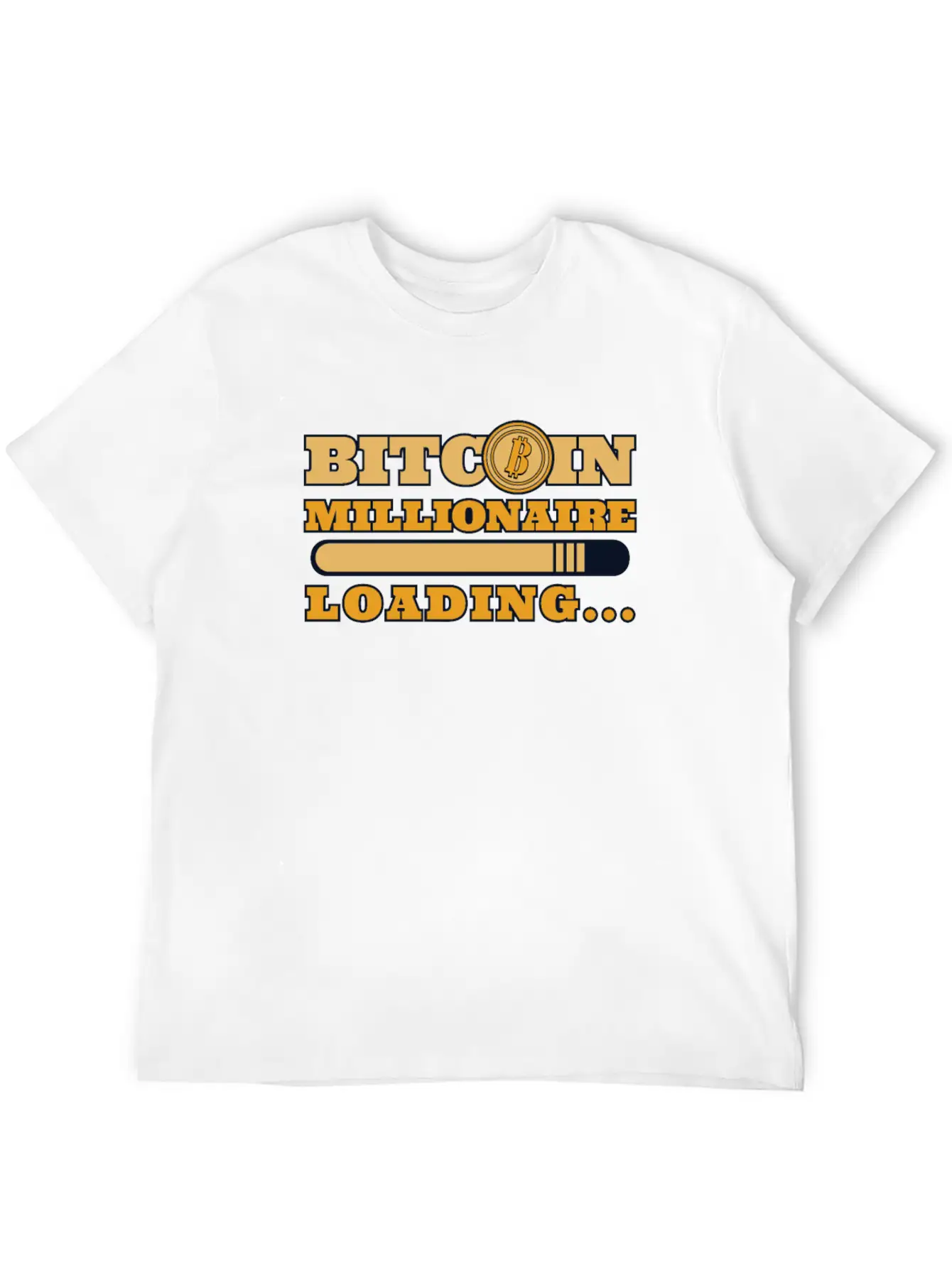 Bitcoin Millionaire Loading Crypto Cryptocurrency Unisex Casual T-Shirt – Clean Design For Daily Comfort