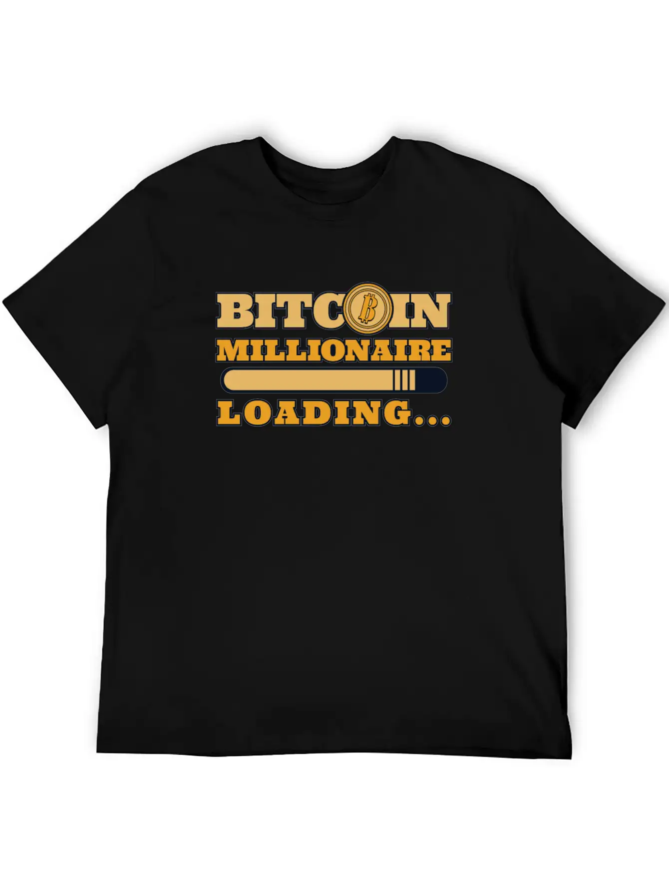 Bitcoin Millionaire Loading Crypto Cryptocurrency Unisex Casual T-Shirt – Clean Design For Daily Comfort
