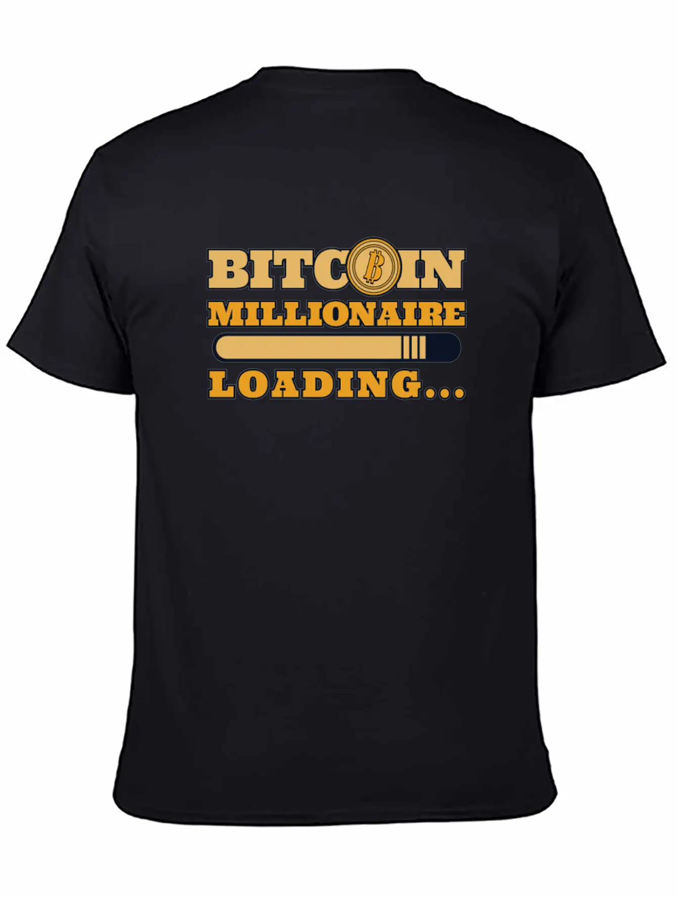 Bitcoin Millionaire Loading Crypto Cryptocurrency Unisex Casual T-Shirt – Clean Design For Daily Comfort