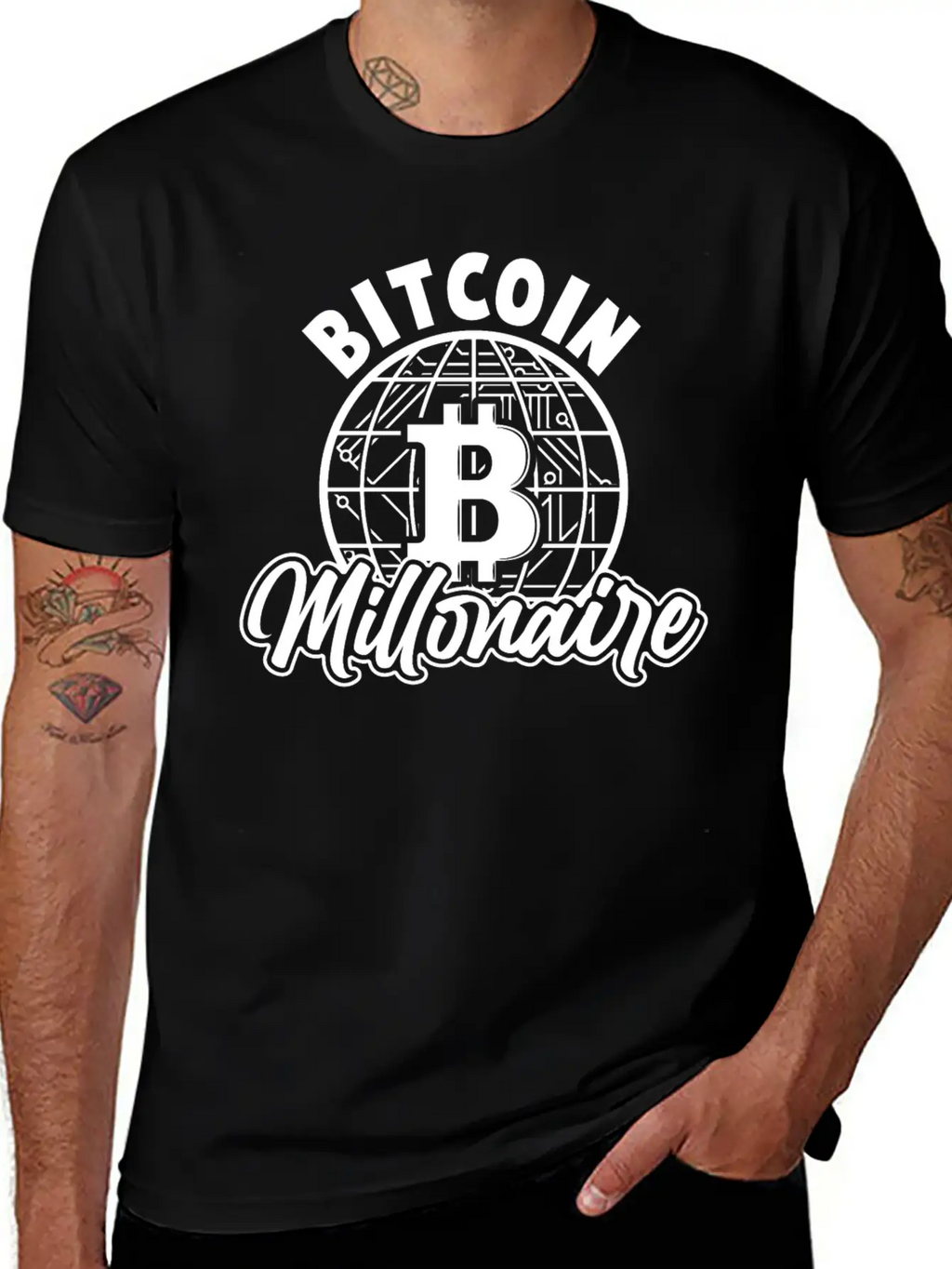 Bitcoin Millonaire Unisex Short Sleeve Soft Cotton T-Shirt – Casual Everyday Wear