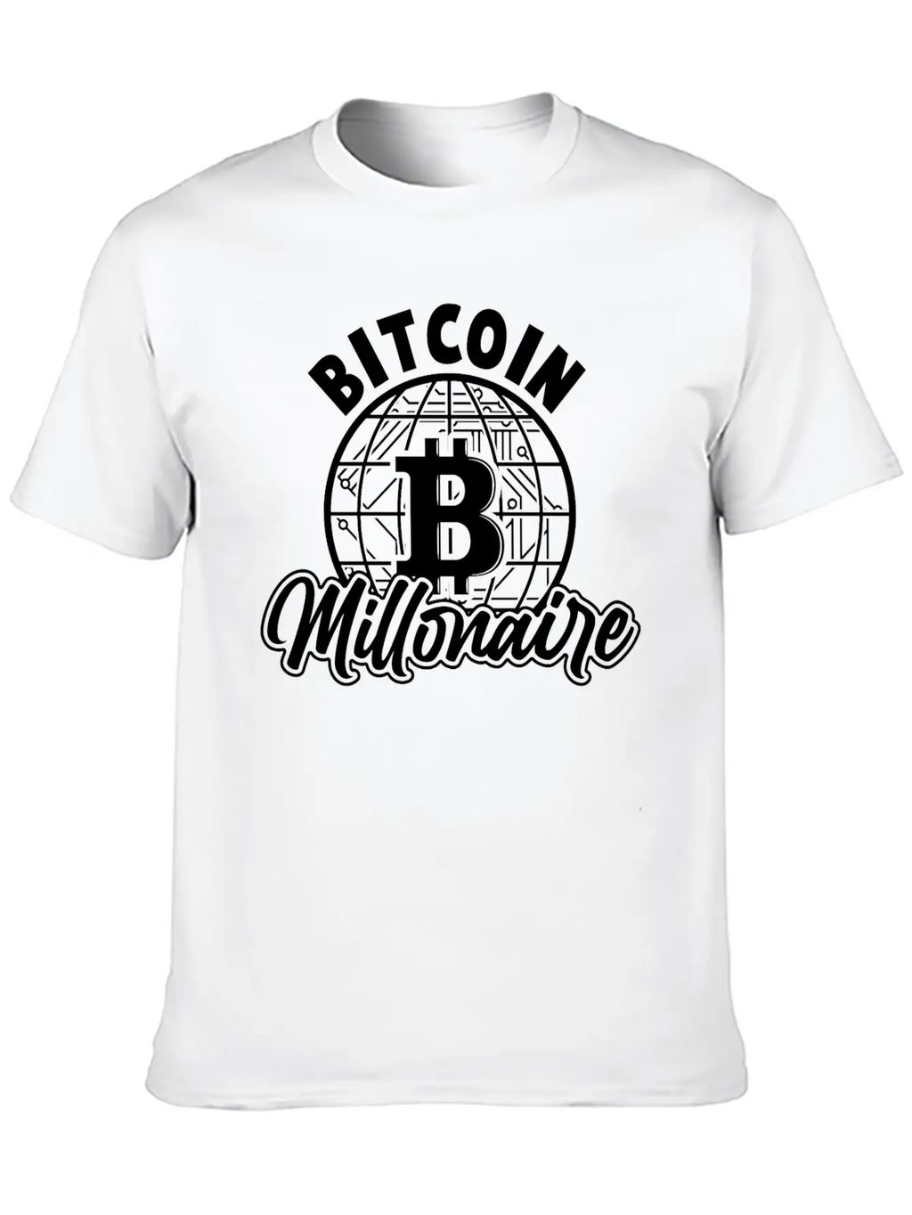 Bitcoin Millonaire Unisex Short Sleeve Soft Cotton T-Shirt – Casual Everyday Wear