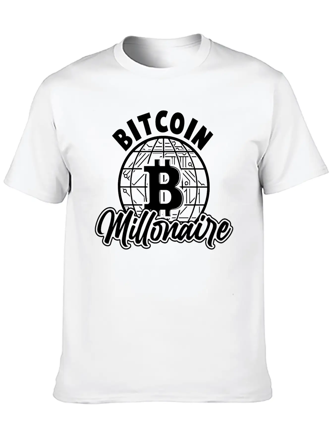 Bitcoin Millonaire Unisex Short Sleeve Soft Cotton T-Shirt – Casual Everyday Wear