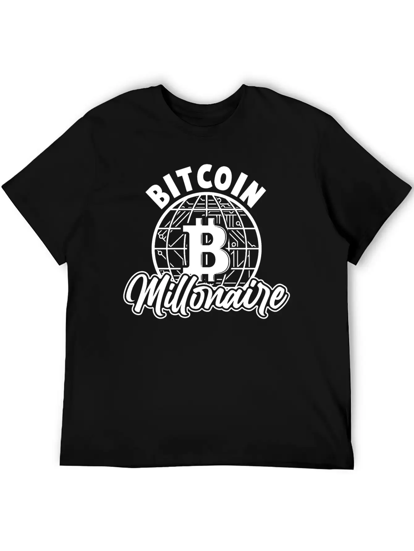 Bitcoin Millonaire Unisex Short Sleeve Soft Cotton T-Shirt – Casual Everyday Wear