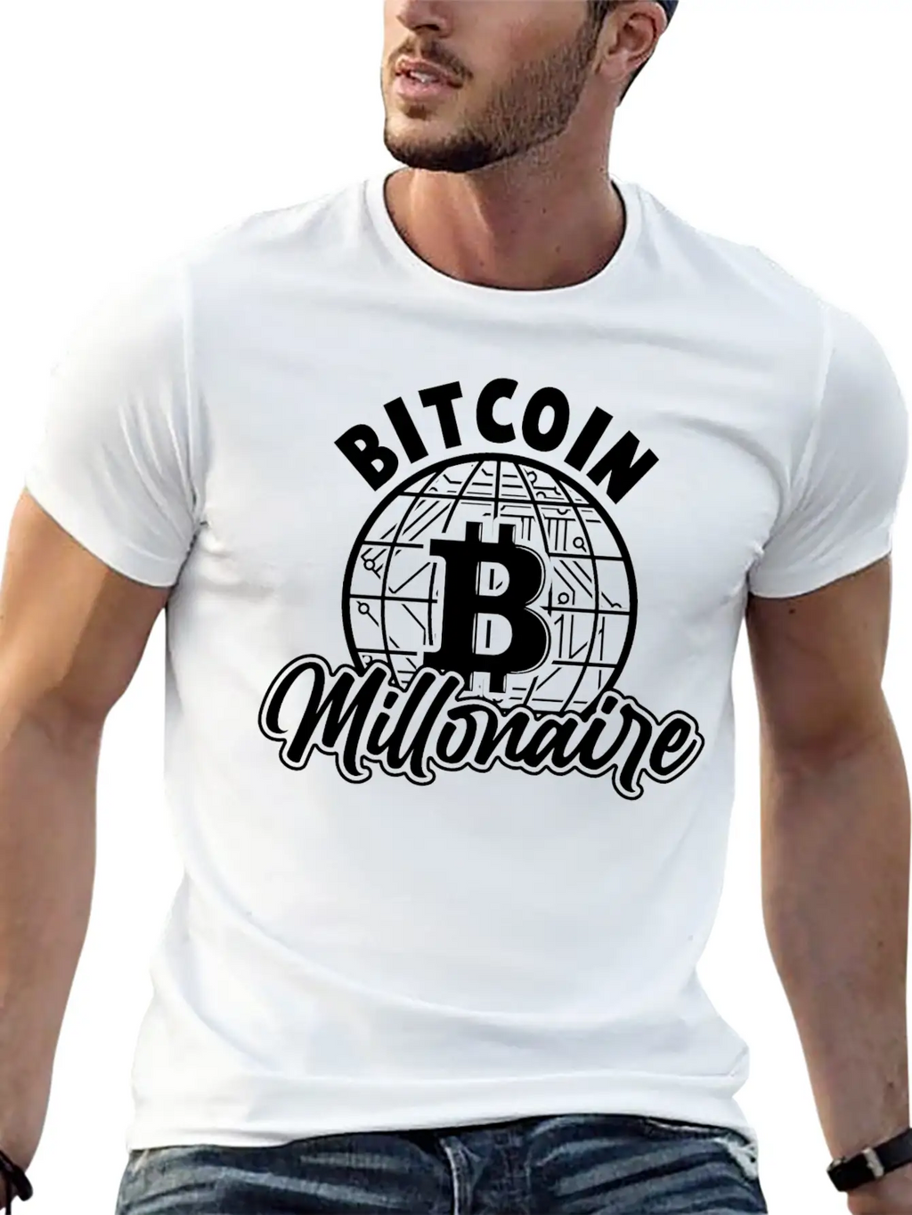 Bitcoin Millonaire Unisex Short Sleeve Soft Cotton T-Shirt – Casual Everyday Wear