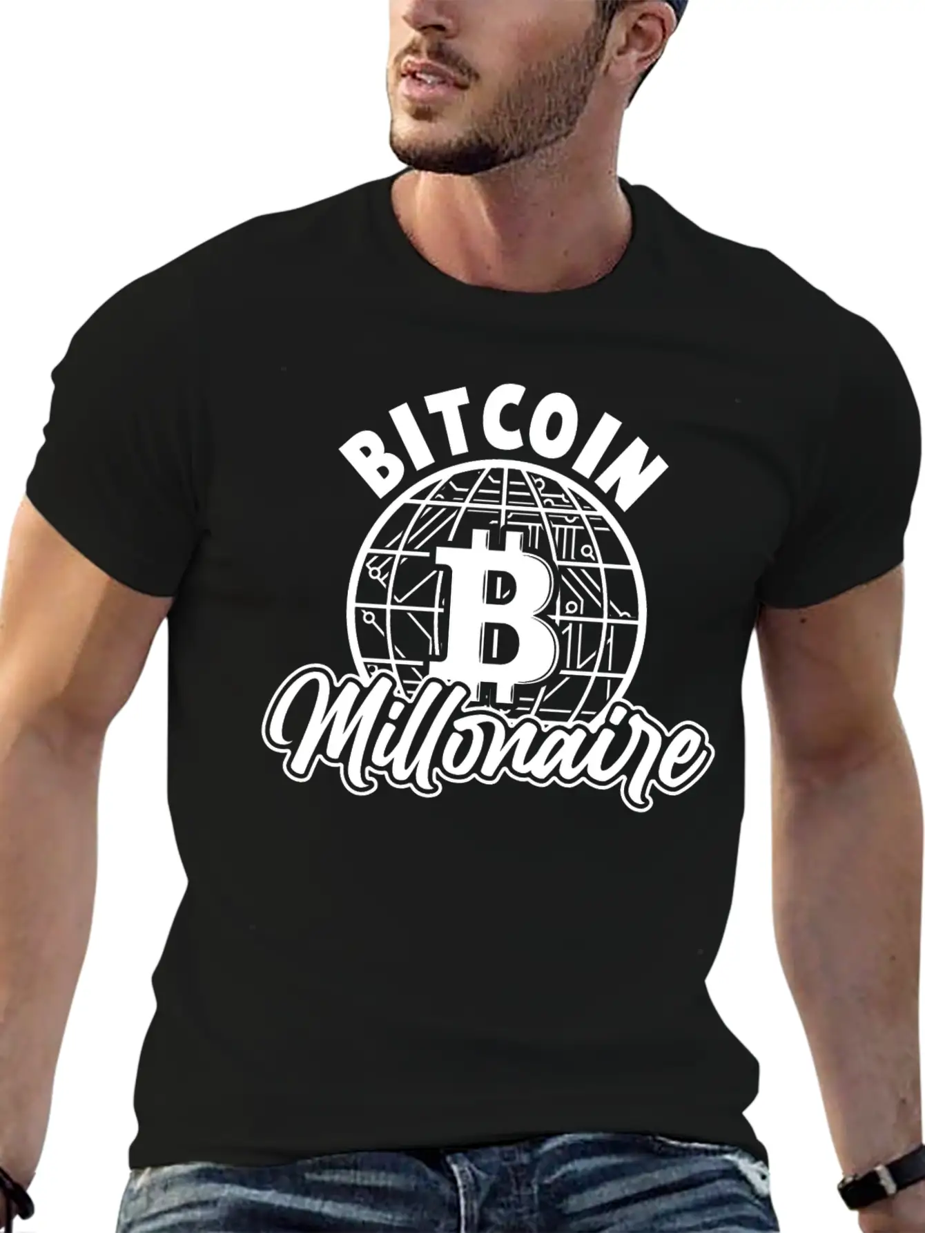 Bitcoin Millonaire Unisex Short Sleeve Soft Cotton T-Shirt – Casual Everyday Wear
